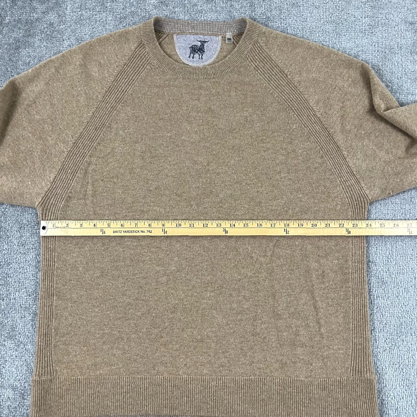 Vintage VINTAGE RAFFI Sweater Adult Mens Regular 2XL Brown 100% Cashmere Lightweight Crew Neck Jumper Size US XXL / EU 58 / 5 - 5 Thumbnail