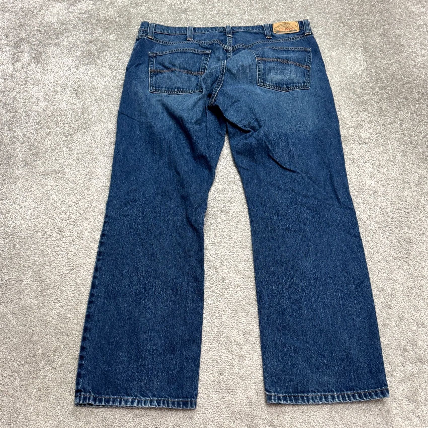 Vintage L.L. Bean Jeans Mens 38x30 Denim Straight Classic Fit Blue Medium Wash 5-Pocket Cotton Denim Jeans Size US 38 / EU 54 - 2 Thumbnail