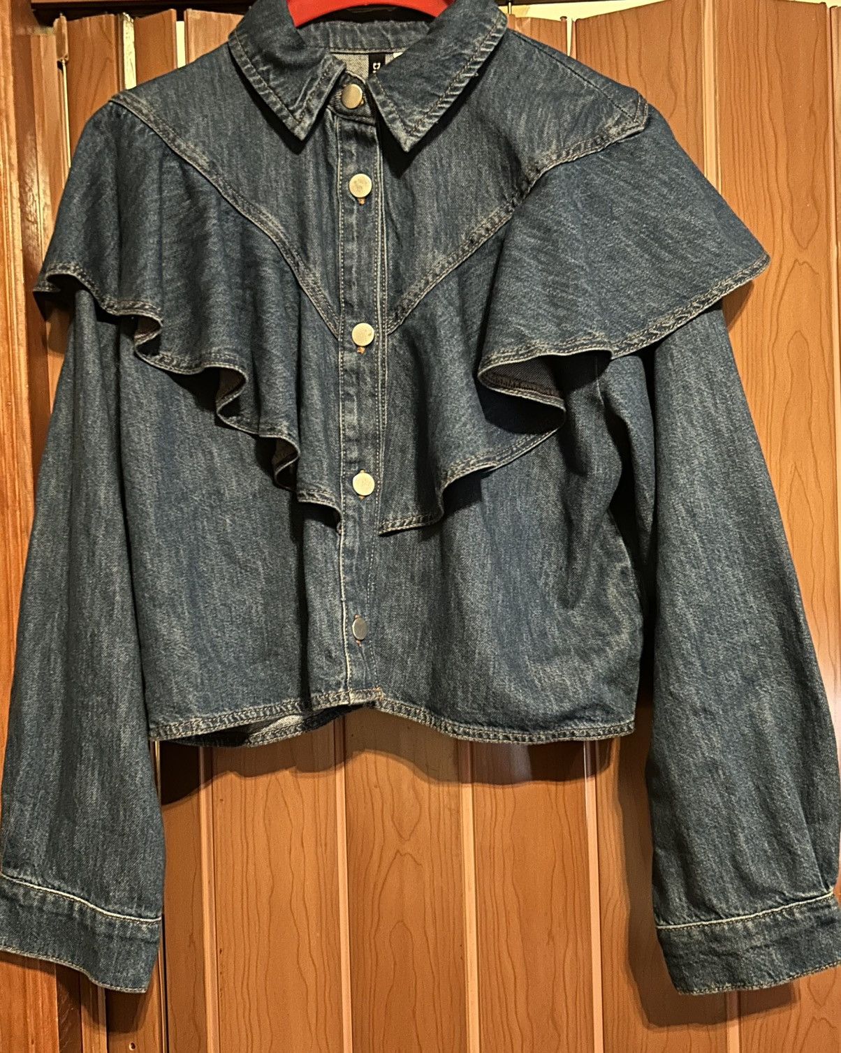 H&M H&M Denim ruffles button down shirt Size M / US 6-8 / IT 42-44 - 7 Thumbnail