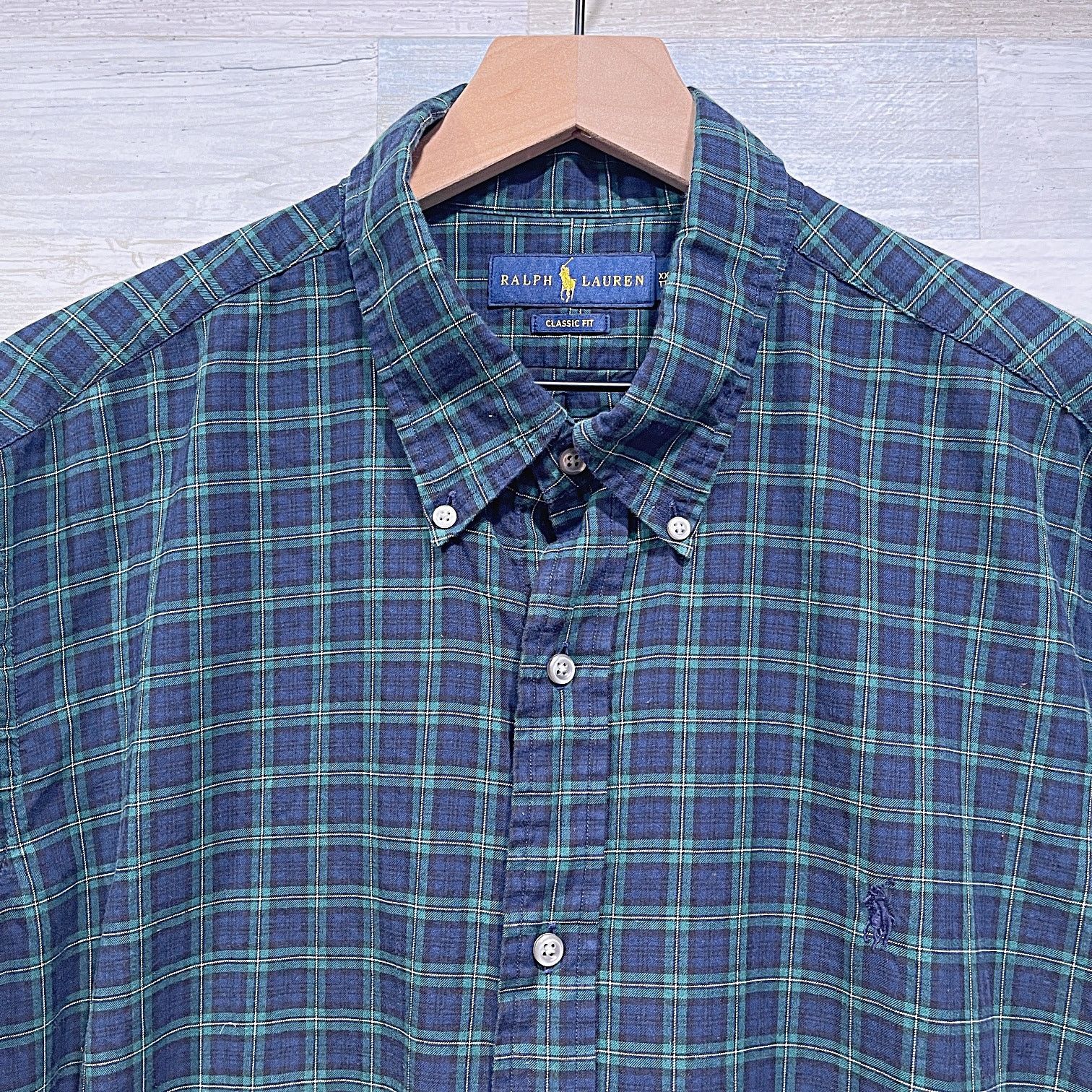 Ralph Lauren Ralph Lauren Flannel Plaid Shirt Blue Green Plaid XXL Size US XXL / EU 58 / 5 - 2 Thumbnail