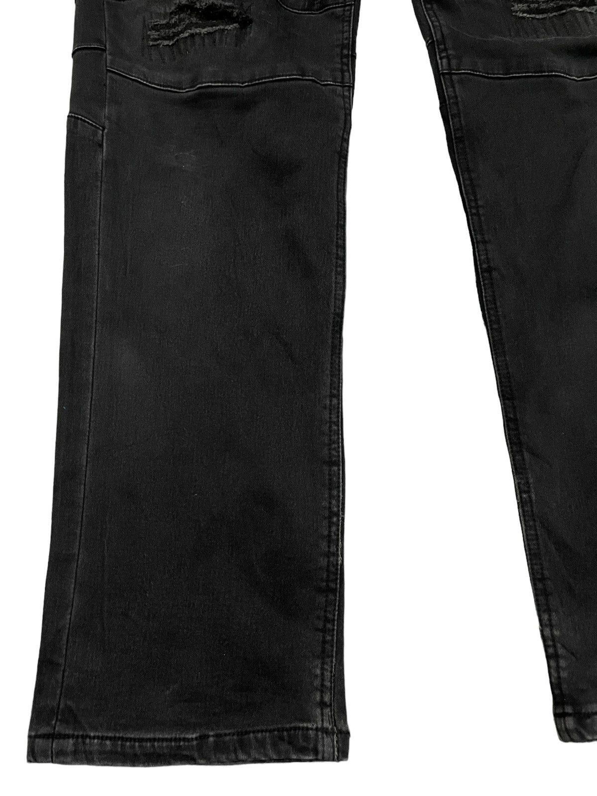14th Addiction Vintage Norton Motorcycle Distress Style Biker Jeans Size US 36 / EU 52 - 5 Thumbnail