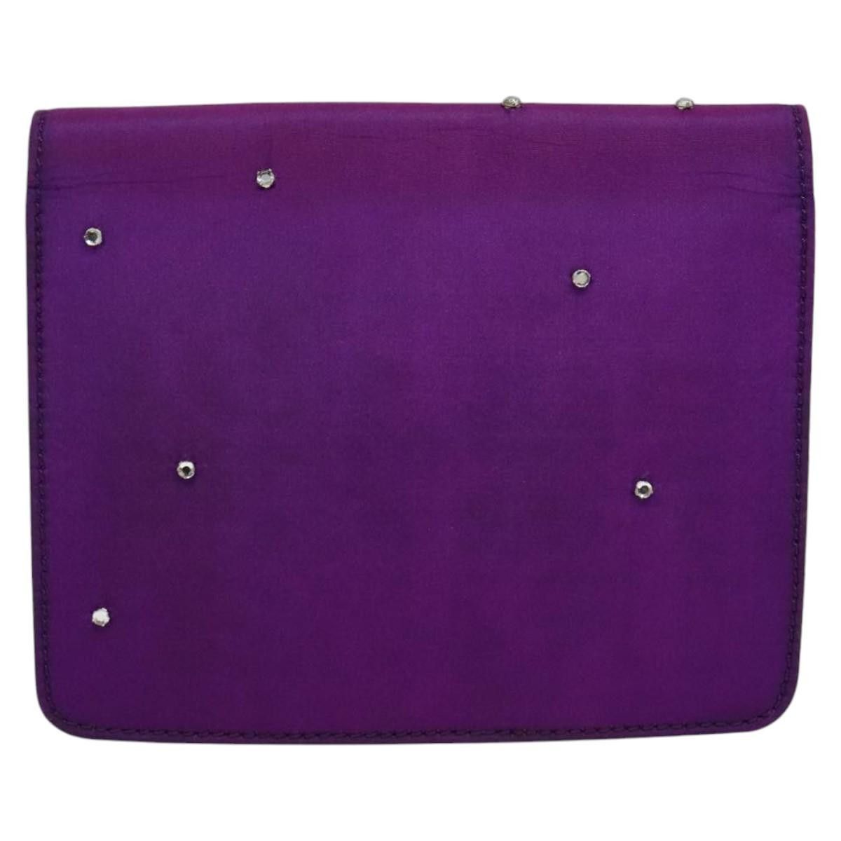 Celine CELINE Chain Shoulder Bag Nylon Purple Size ONE SIZE - 2 Thumbnail