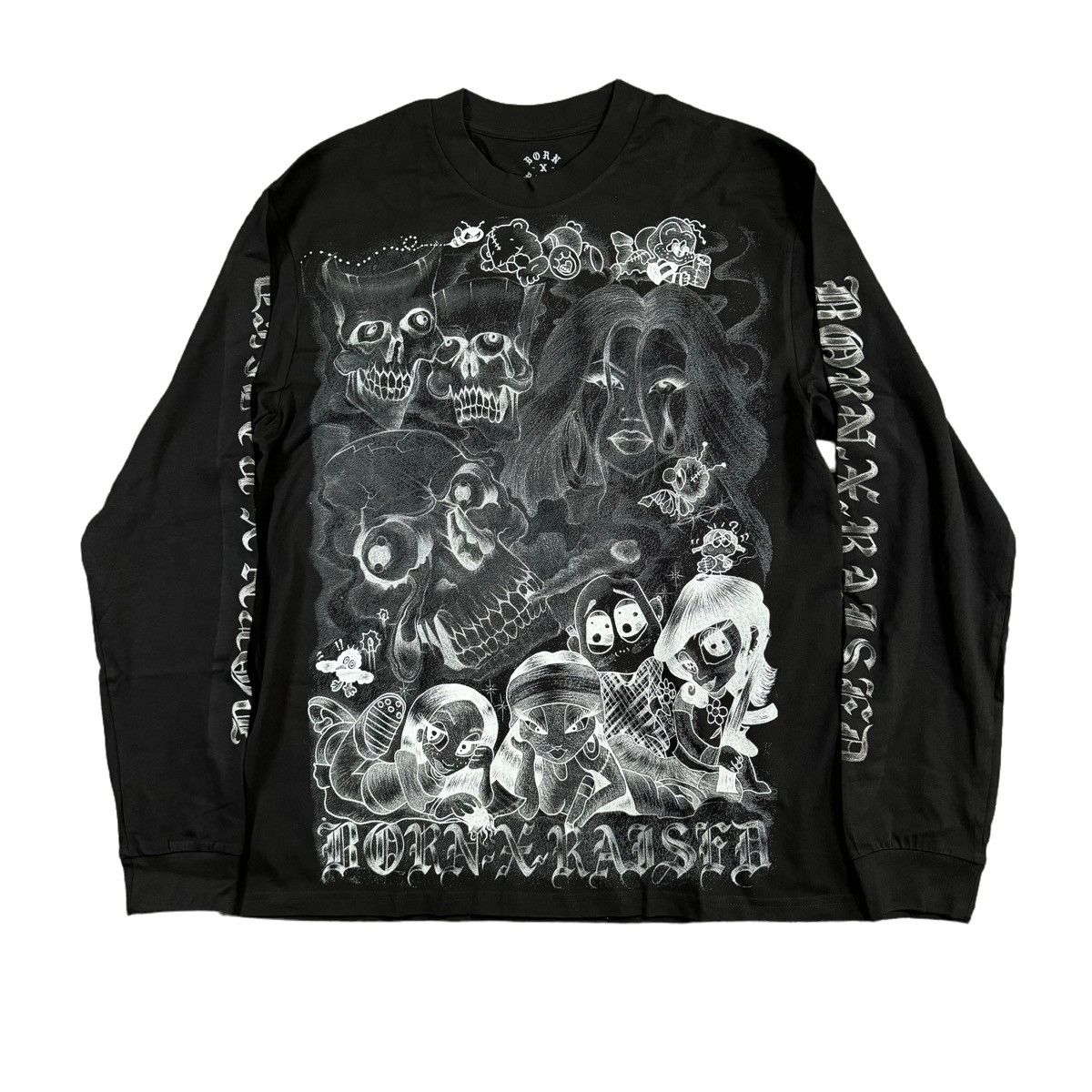 image of Born x Raised Vargas Longsleeve in Black, Men's (Size Large)