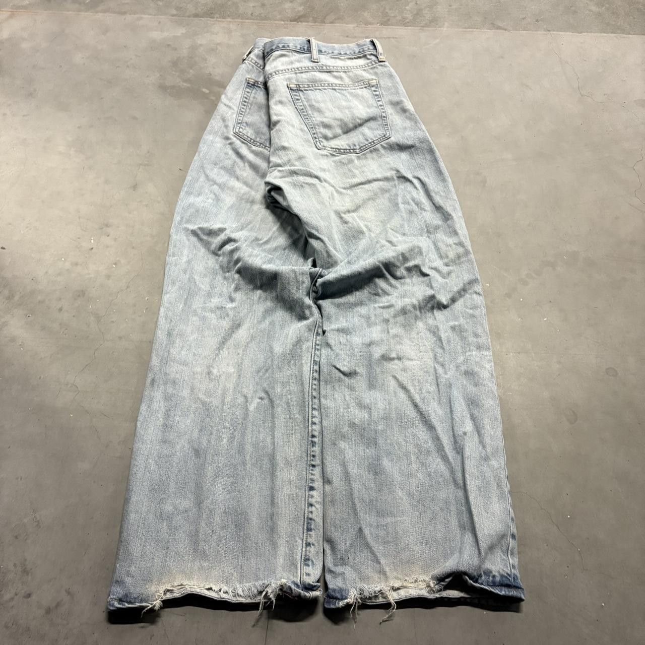 Japanese Brand × Vintage Crazy Vintage Y2K/2000s Baggy Loose WideLeg Old Navy Skater Style Light Wash Denim Jeans! Size US 38 / EU 54 - 6 Thumbnail