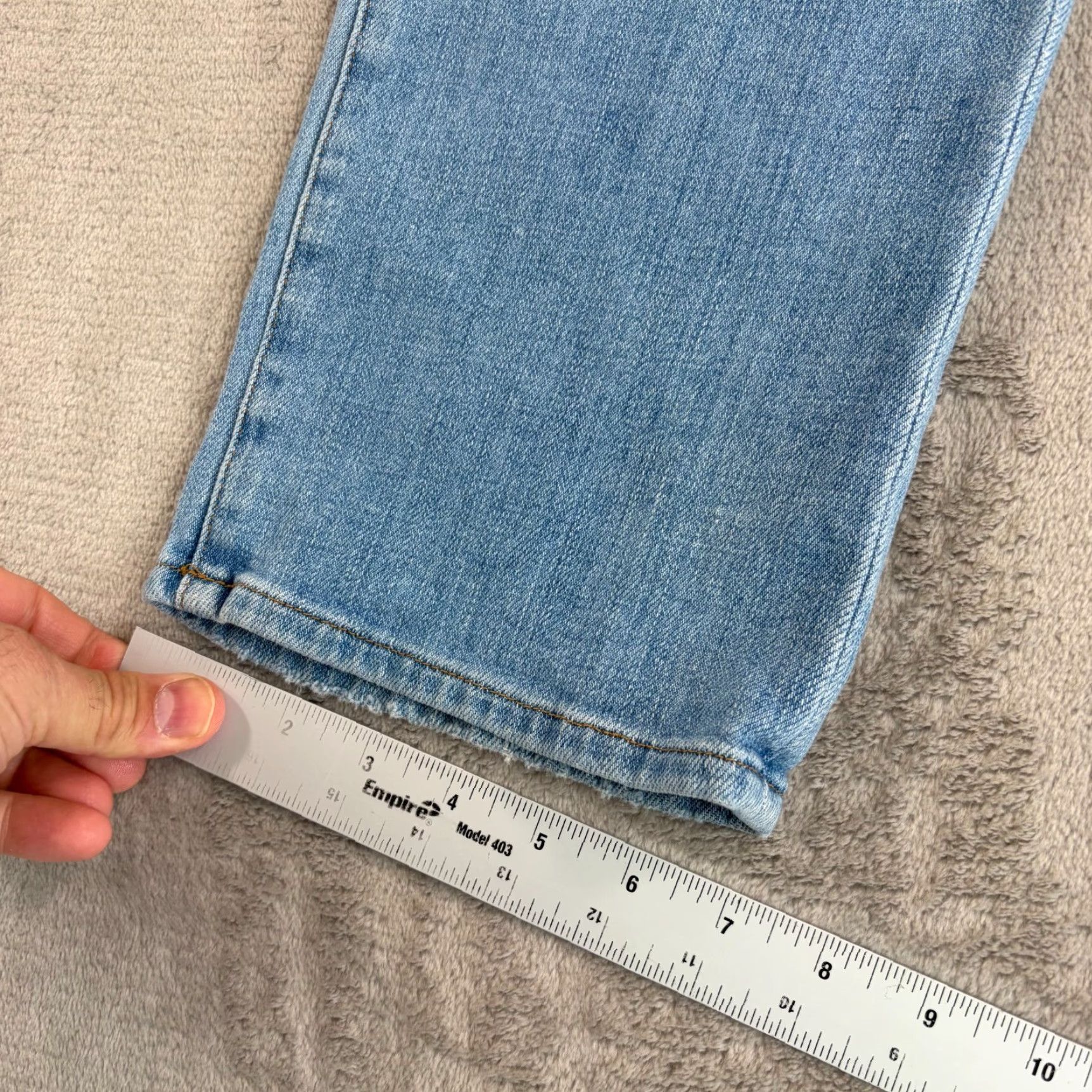 Frame FRAME L'Homme Slim Jeans Finn 36x34 Denim Male 36 Regular Blue 5-Pocket Button Zip Stretch Vintage No N/A Size US 36 / EU 52 - 7 Thumbnail