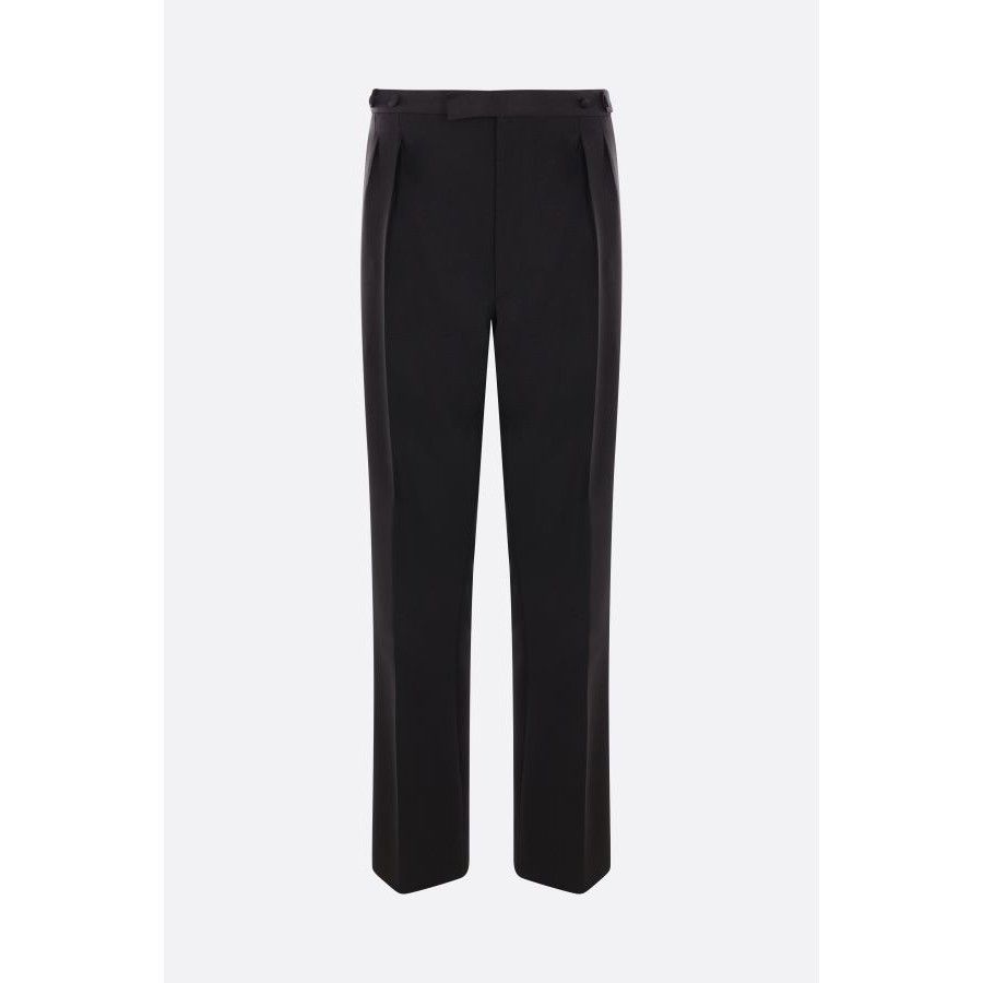 Prada PRADA Black Mohair Wool Trousers New & Authentic (Men's size Size US 32 / EU 48 - 1 Thumbnail