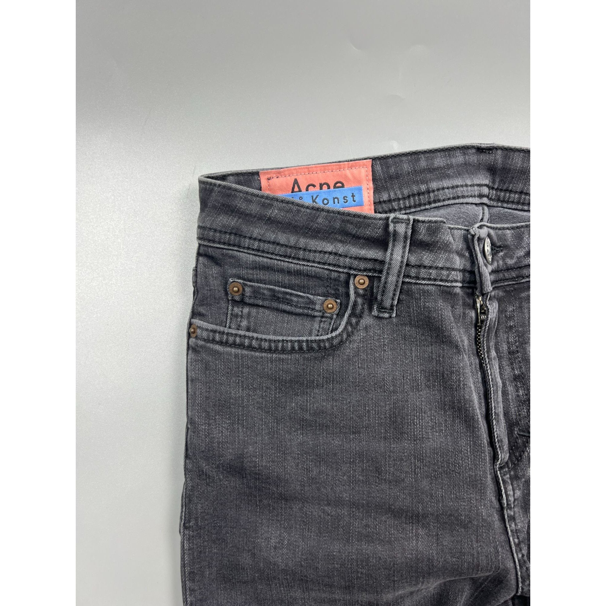 Acne Studios Acne Studios Climb Used blk Slim Fit Denim Jeans (Y0841) Size 26" / US 2 / IT 38 - 3 Thumbnail