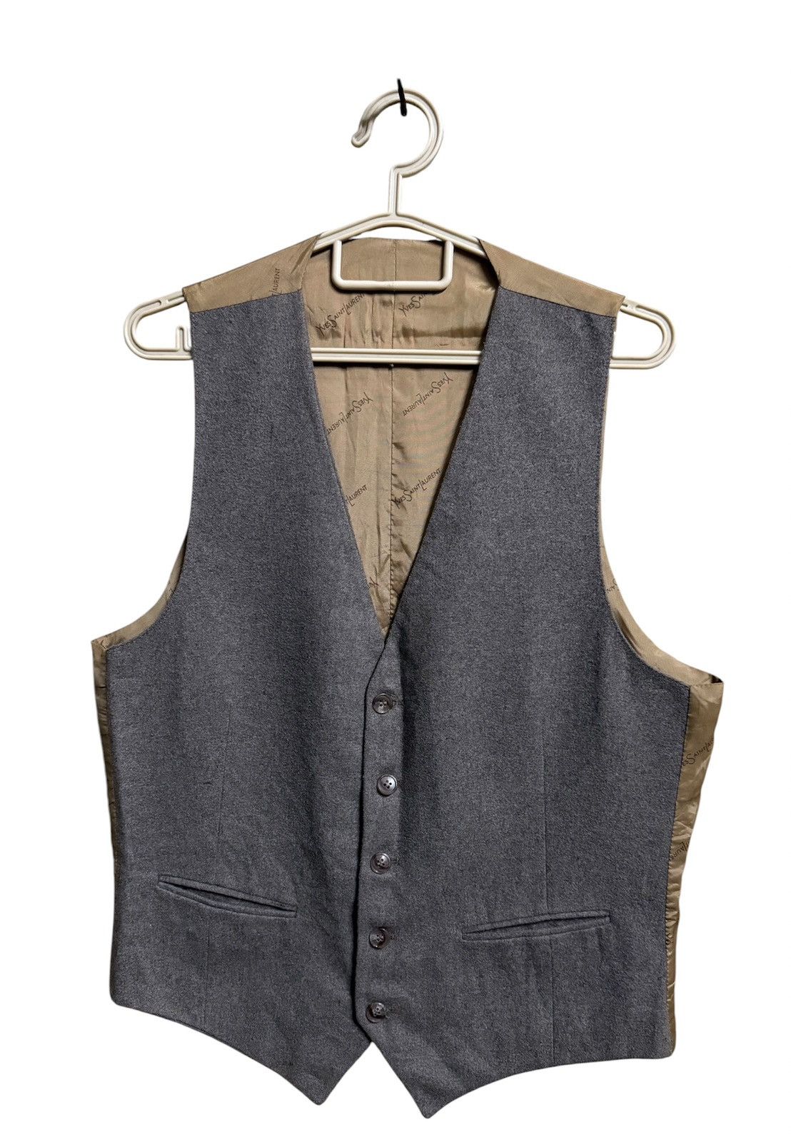 Yves Saint Laurent Yves Saint Laurent Vest Vintage Brown Men Size 34R - 3 Thumbnail