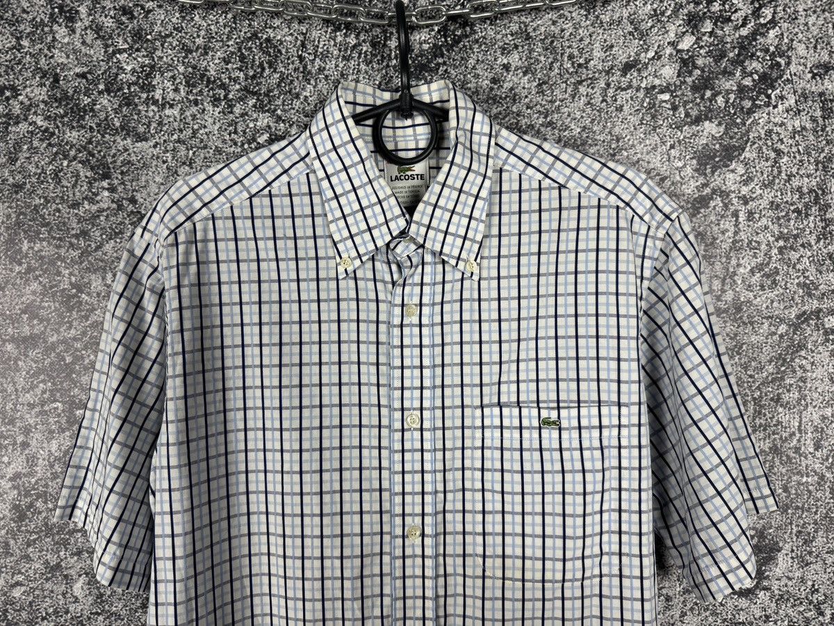 Lacoste Lacoste Short Sleeve Plaid Shirt Button Up Vintage Size 40 Size US L / EU 52-54 / 3 - 2 Thumbnail