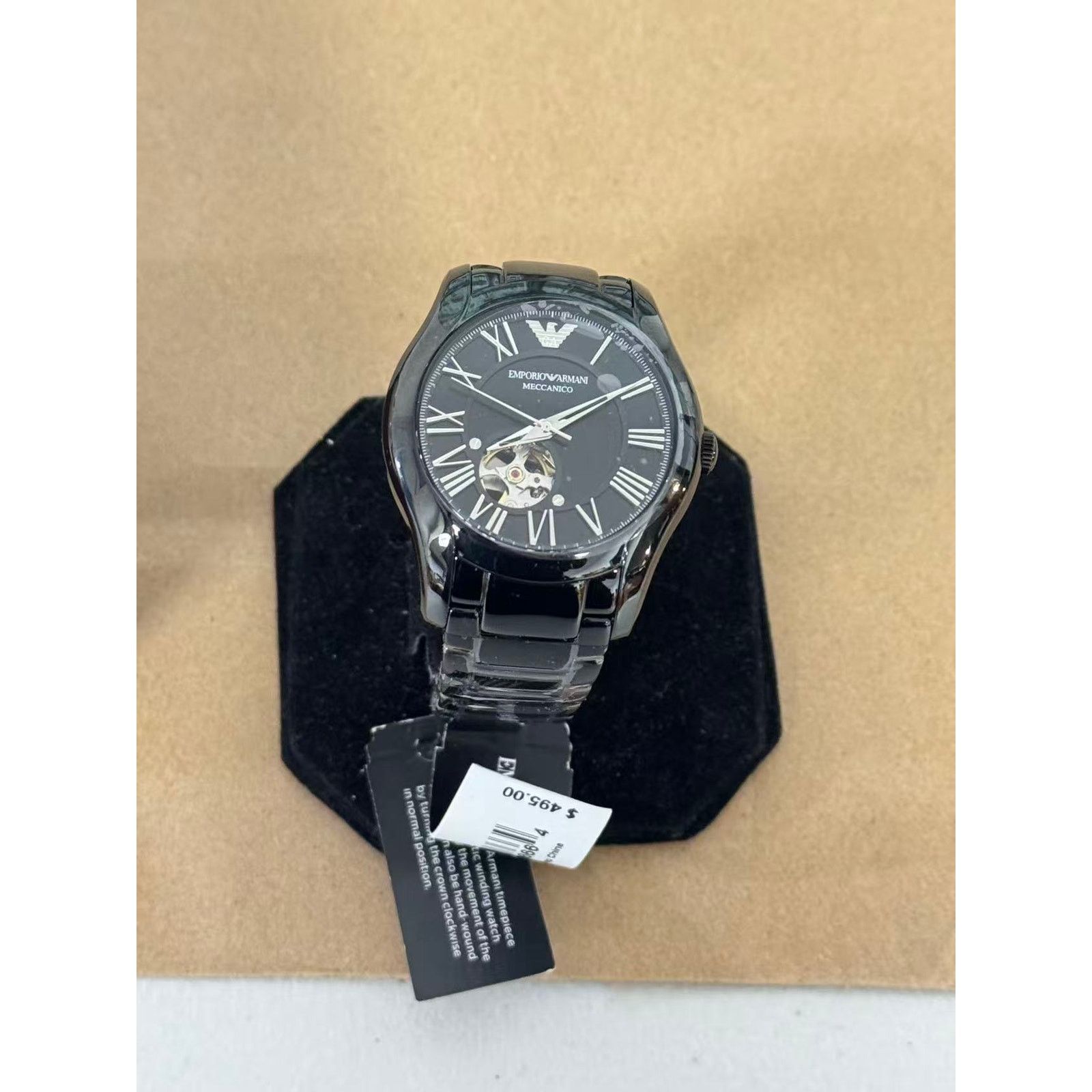Emporio Armani Emporio Armani Valente AR60014 Meccanico Automatic Watch Blk Size ONE SIZE - 4 Thumbnail