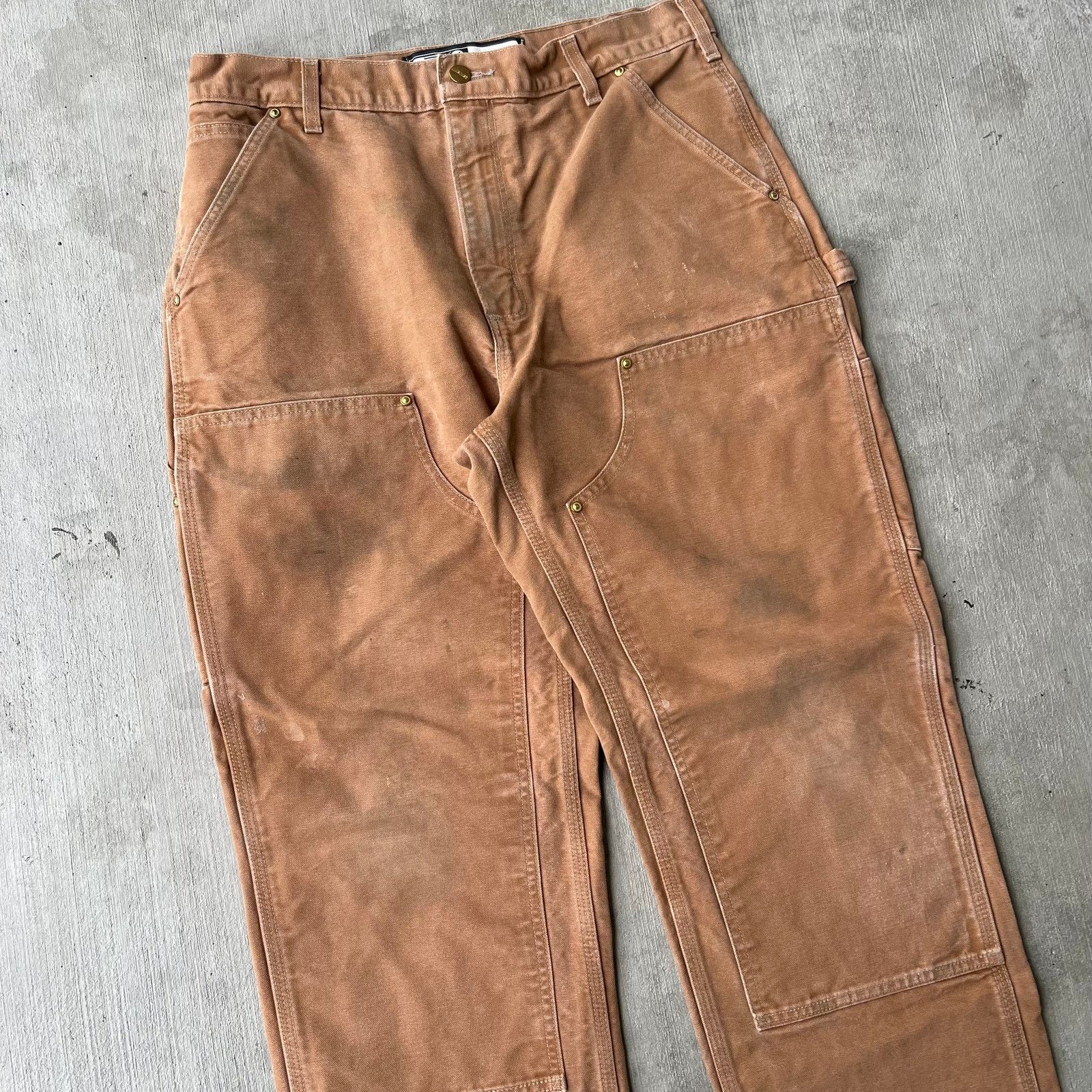 Carhartt × Vintage Carhartt brown double knee work wear carpenter pants Size US 31 - 2 Thumbnail