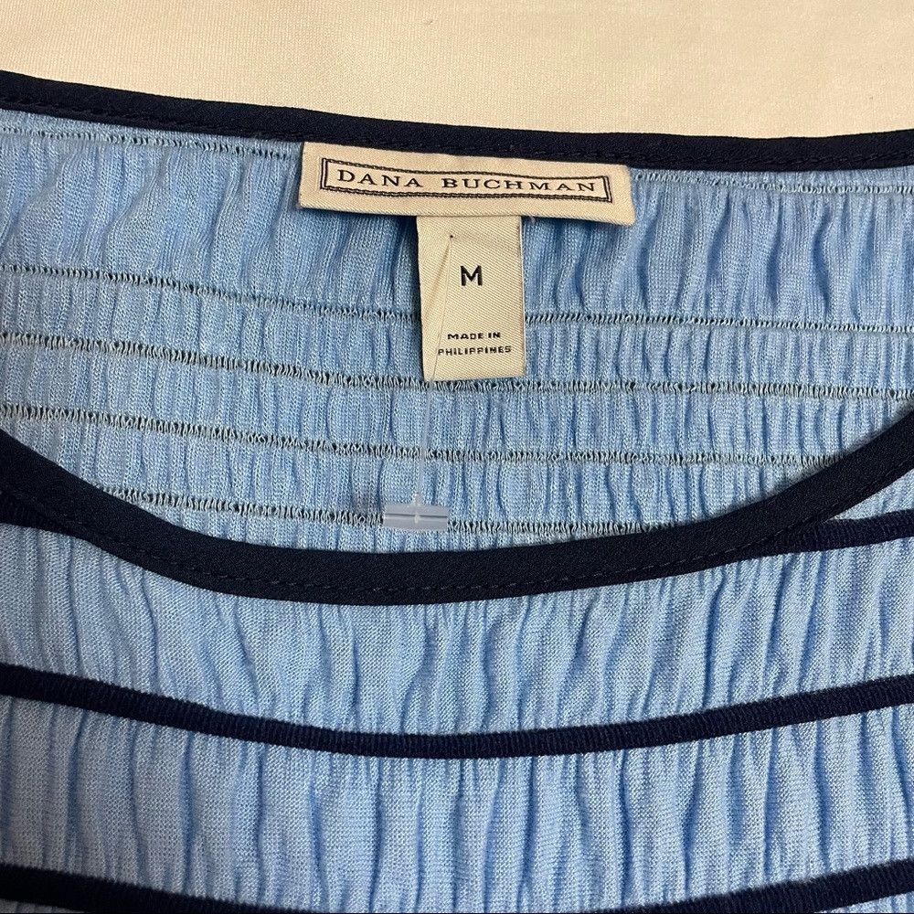 Other New Dana Buchman Blue Mixed Media Long Sleeve Top Size M Size M / US 6-8 / IT 42-44 - 7 Thumbnail