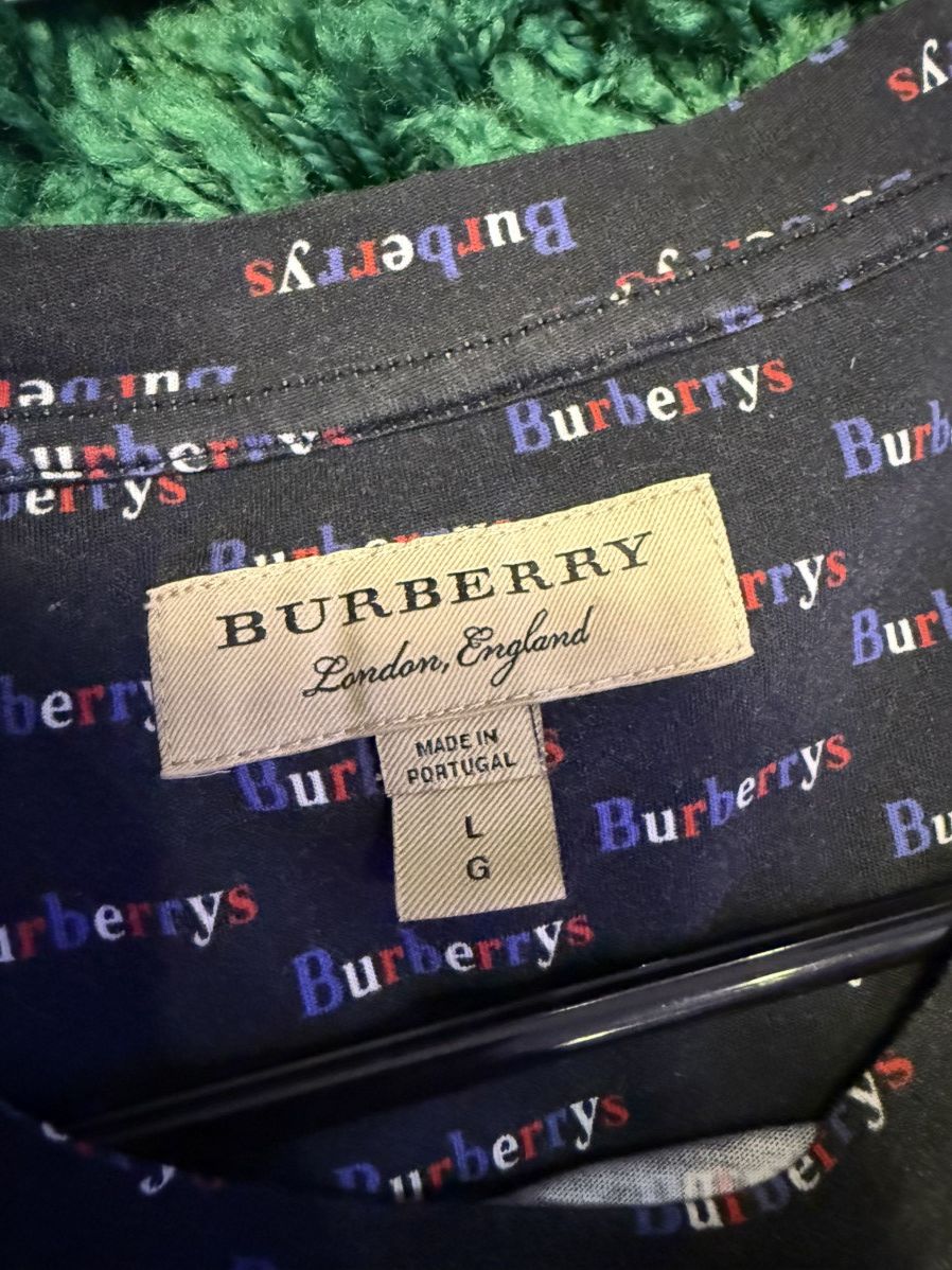 Burberry Vintage Navy Burberrys Tee Size US L / EU 52-54 / 3 - 4 Thumbnail