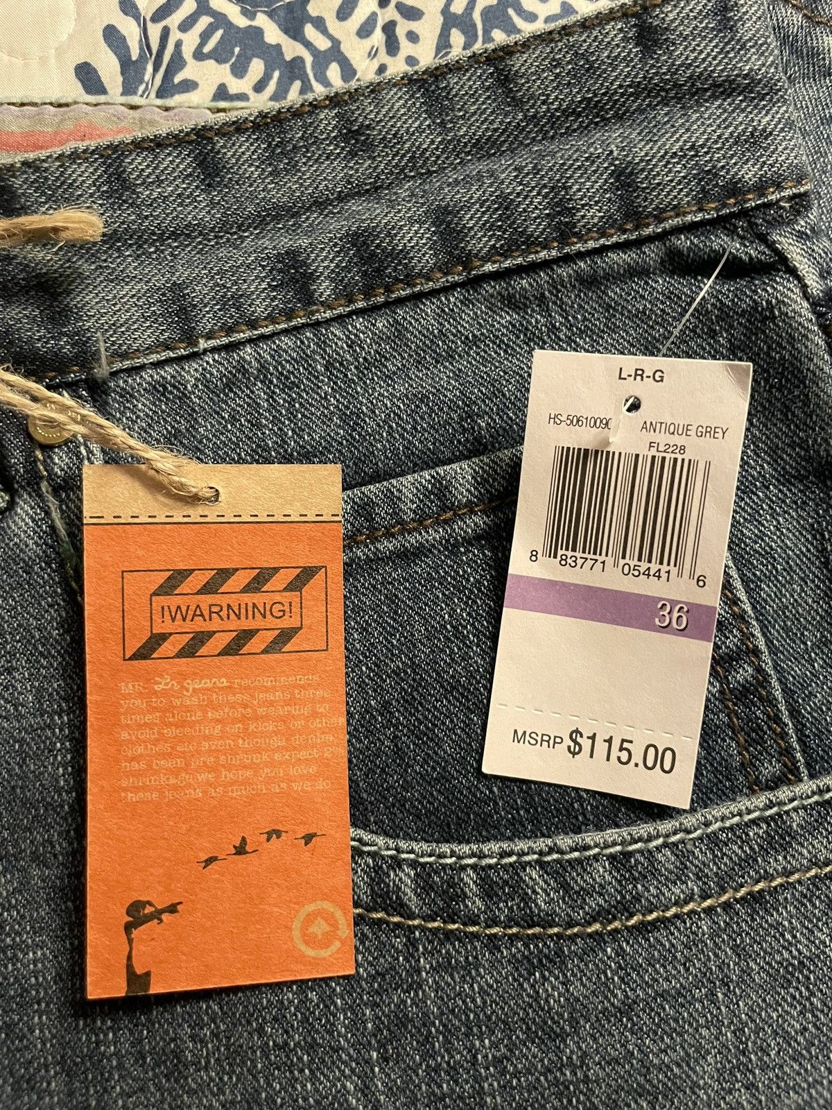 LRG × Vintage New LR Geans Size 36x34 Jeans LRG Embroidered Pockets Baggy Size US 36 / EU 52 - 5 Thumbnail