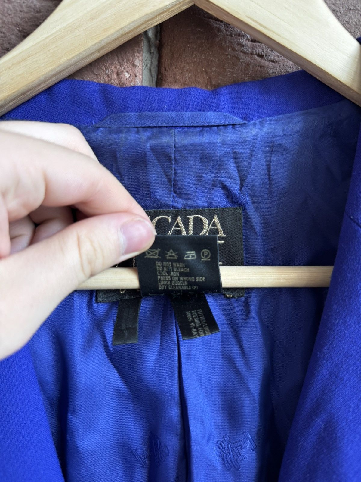 Escada 80s Escada Couture Blue Star Coat Blazer Jacket 38 Size XS / US 0-2 / IT 36-38 - 8 Thumbnail