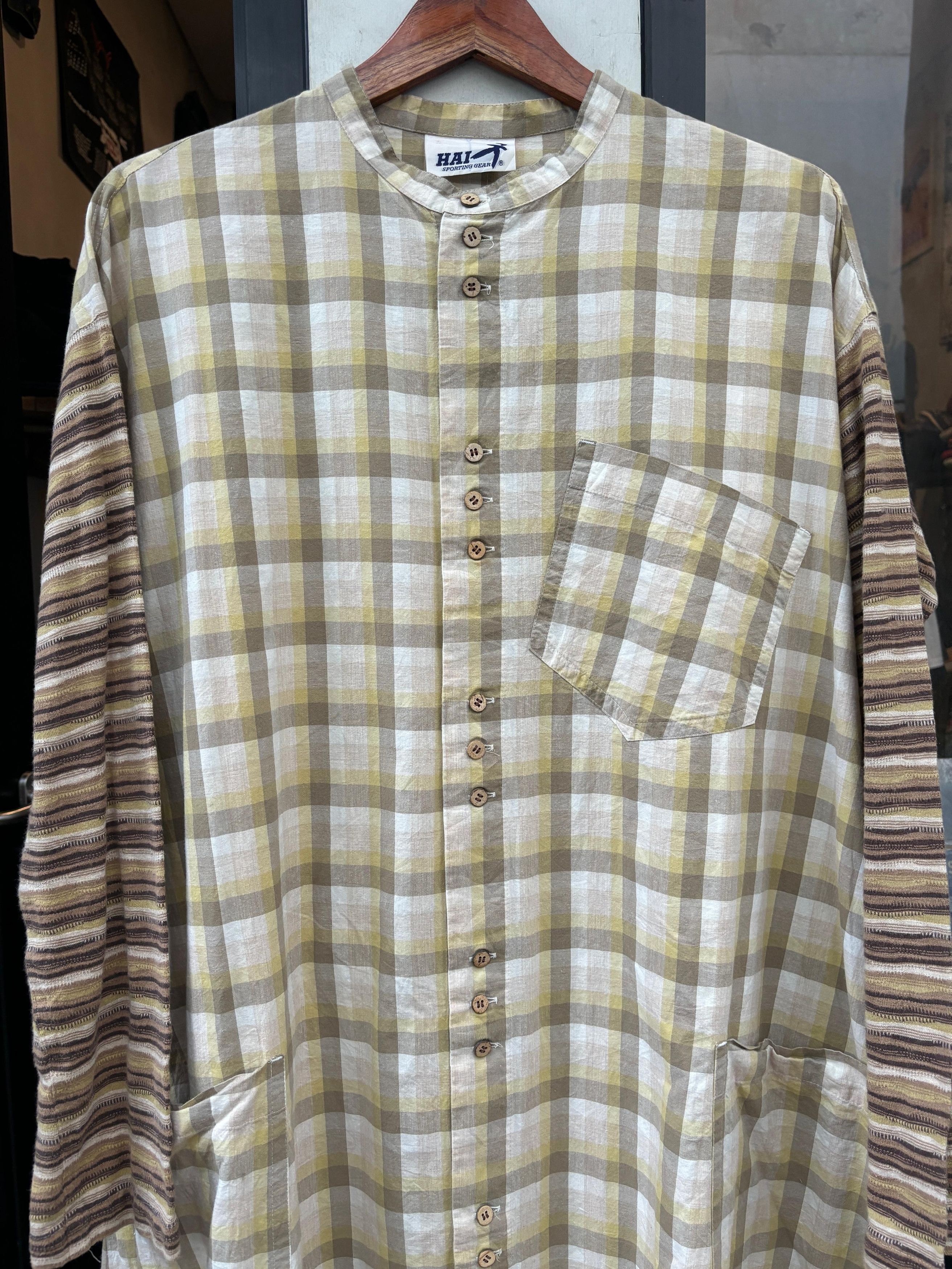 Hai Sporting Gear × Issey Miyake × Vintage Hai Sporting Gear Issey Miyake tunic blouse plaid check Size M / US 6-8 / IT 42-44 - 8 Thumbnail