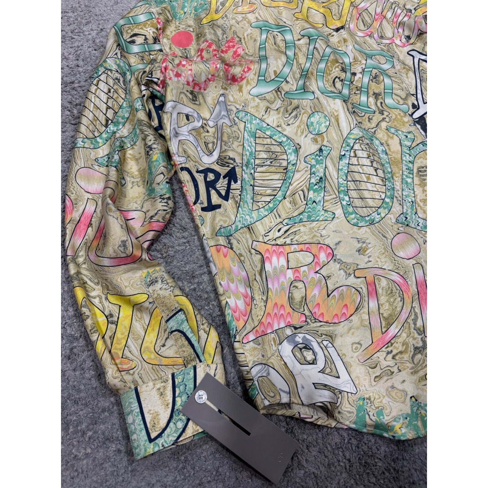 Dior Dior Shawn Stussy Silk Swirl Graffiti Logo Long Sleeve Size US M / EU 48-50 / 2 - 18 Thumbnail