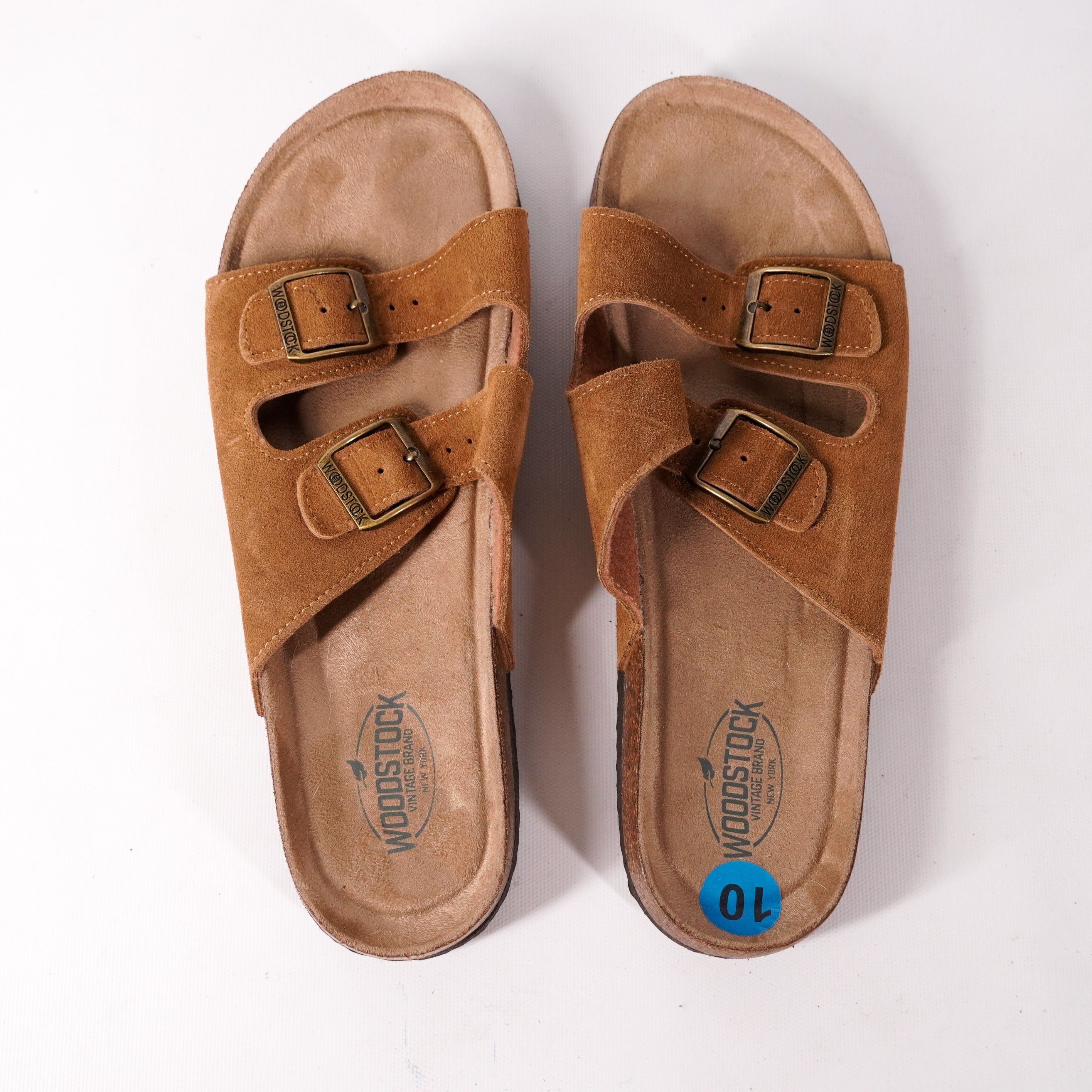 Other Woodstock Strap Buckle Beach Sandals Slides Shoes Men 10 Tan Size US 10 / EU 43 - 4 Thumbnail