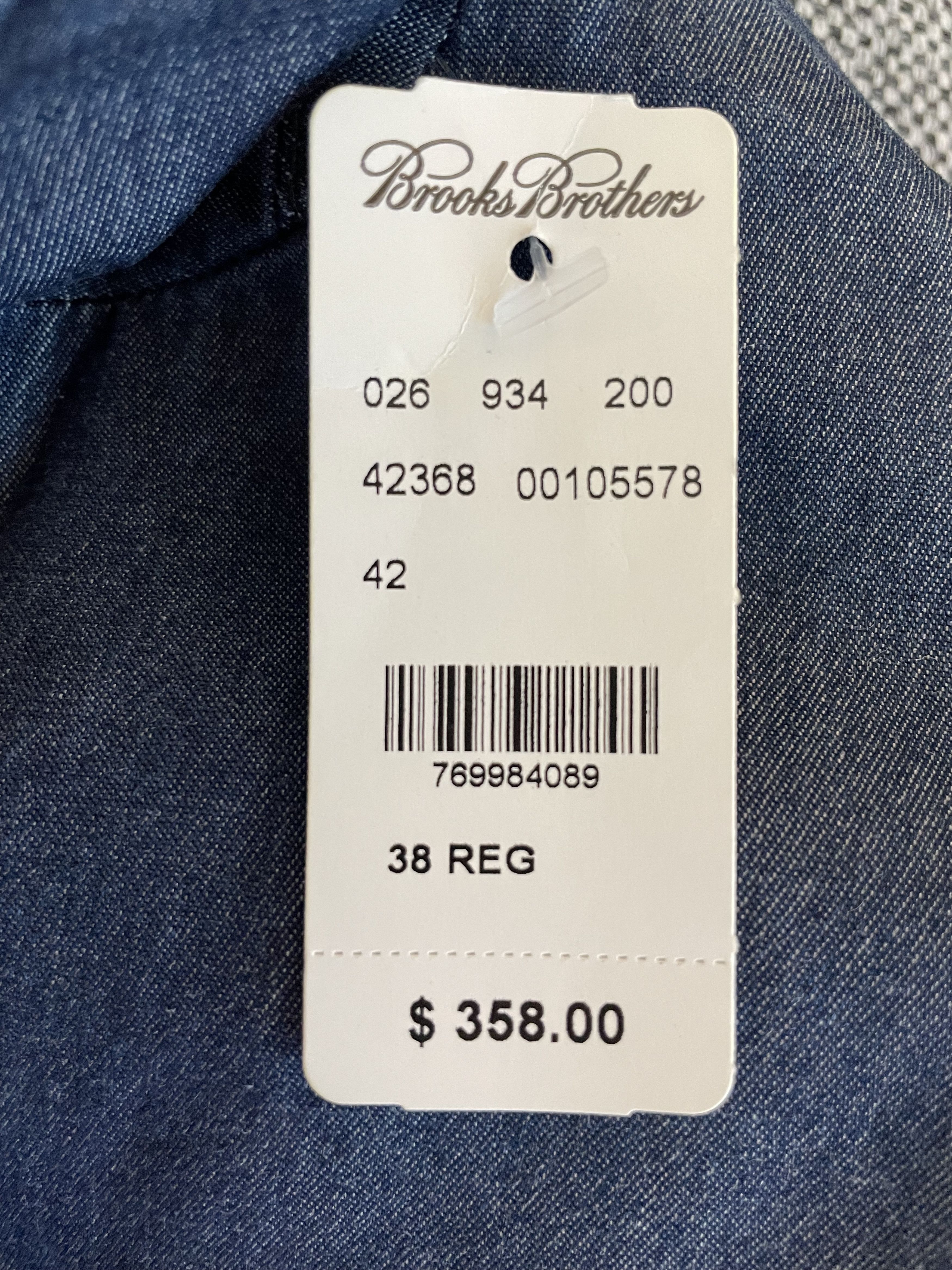 Brooks Brothers Chambray Two-button Sport Coat Size 38R - 5 Thumbnail