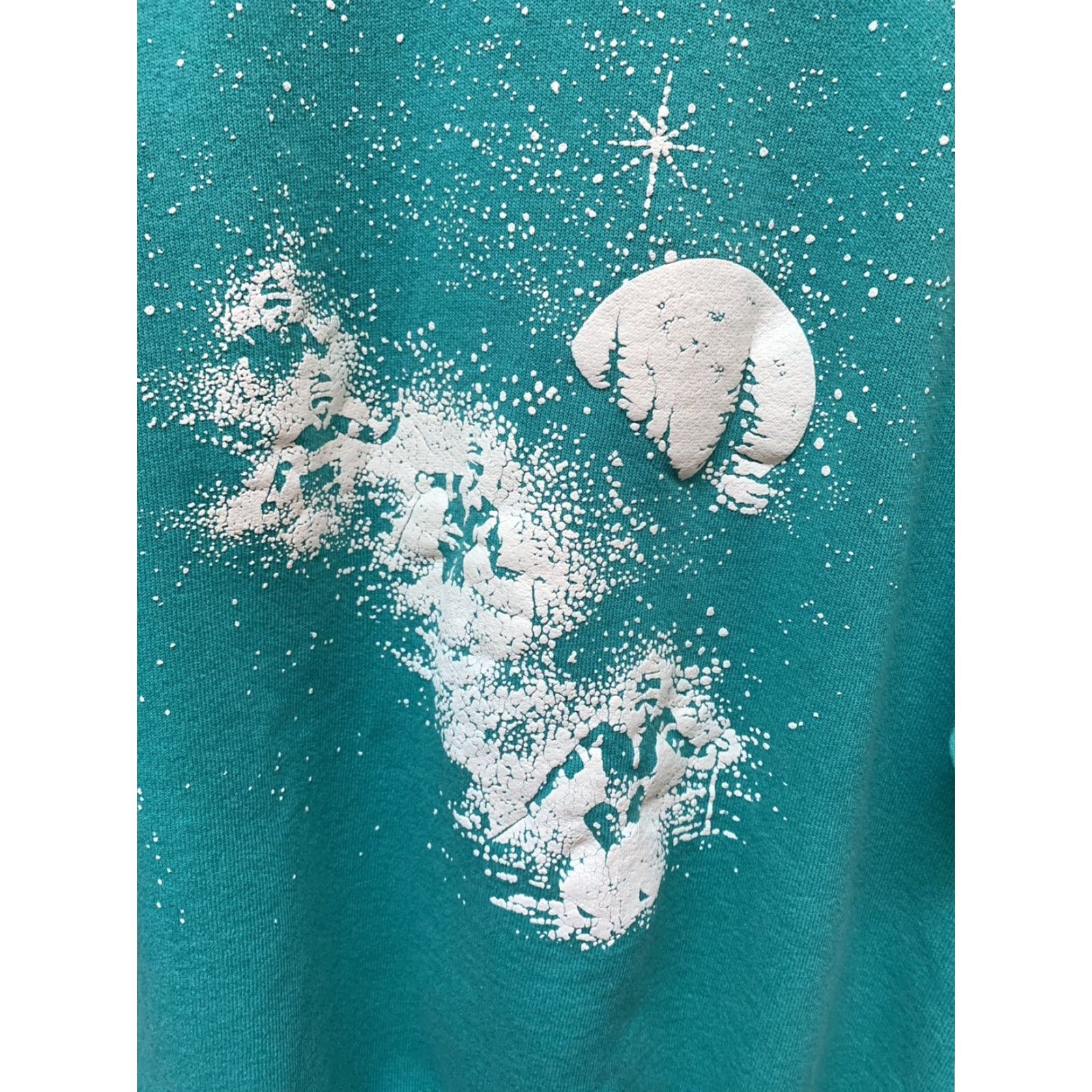 Hanes VINTAGE Hanes Ski Sweatshirt Unisex Size XL Green 1990s Cotton Blend Long Sleeve Made in USA Size US XL / EU 56 / 4 - 3 Thumbnail