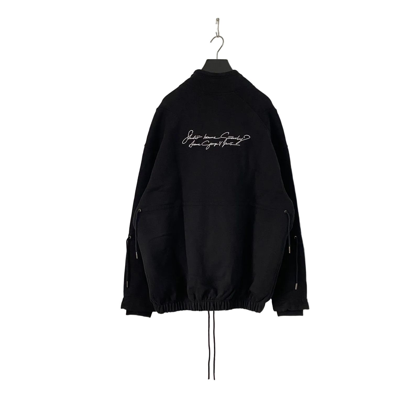 Givenchy Black Embroidered Logo Lace Up Oversized Sweatshirt Size US M / EU 48-50 / 2 - 7 Thumbnail