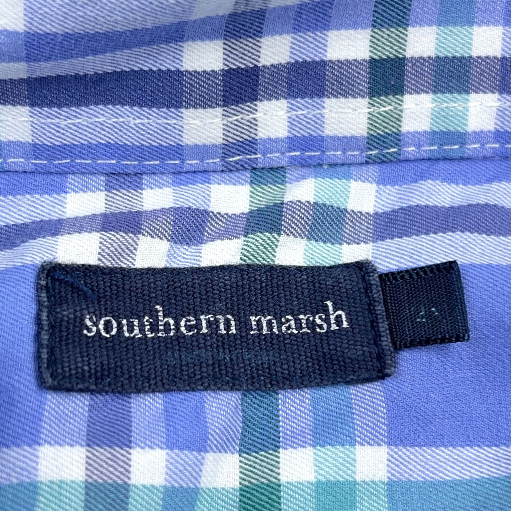 Vintage Southern Marsh Purple Plaid Button-Up Shirt Men 2XL Casual Business Workwear Long Sleeve Size 48R - 5 Thumbnail