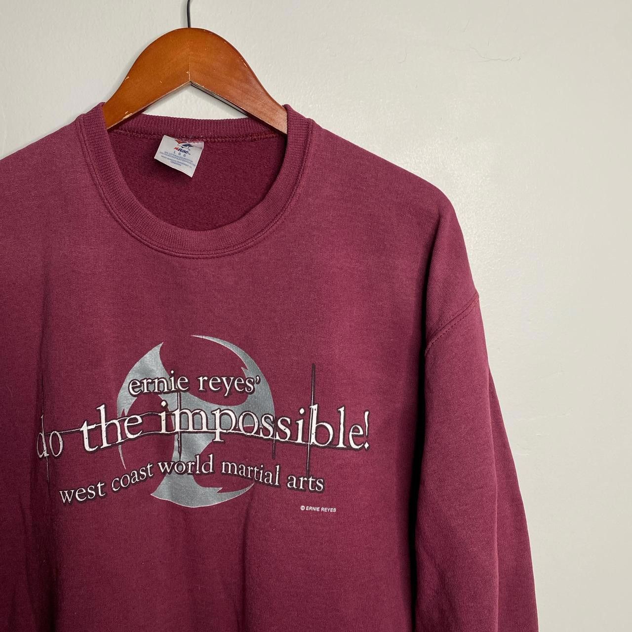 Vintage Burgundy and silver crewneck sweatshirt size large Size US L / EU 52-54 / 3 - 2 Thumbnail