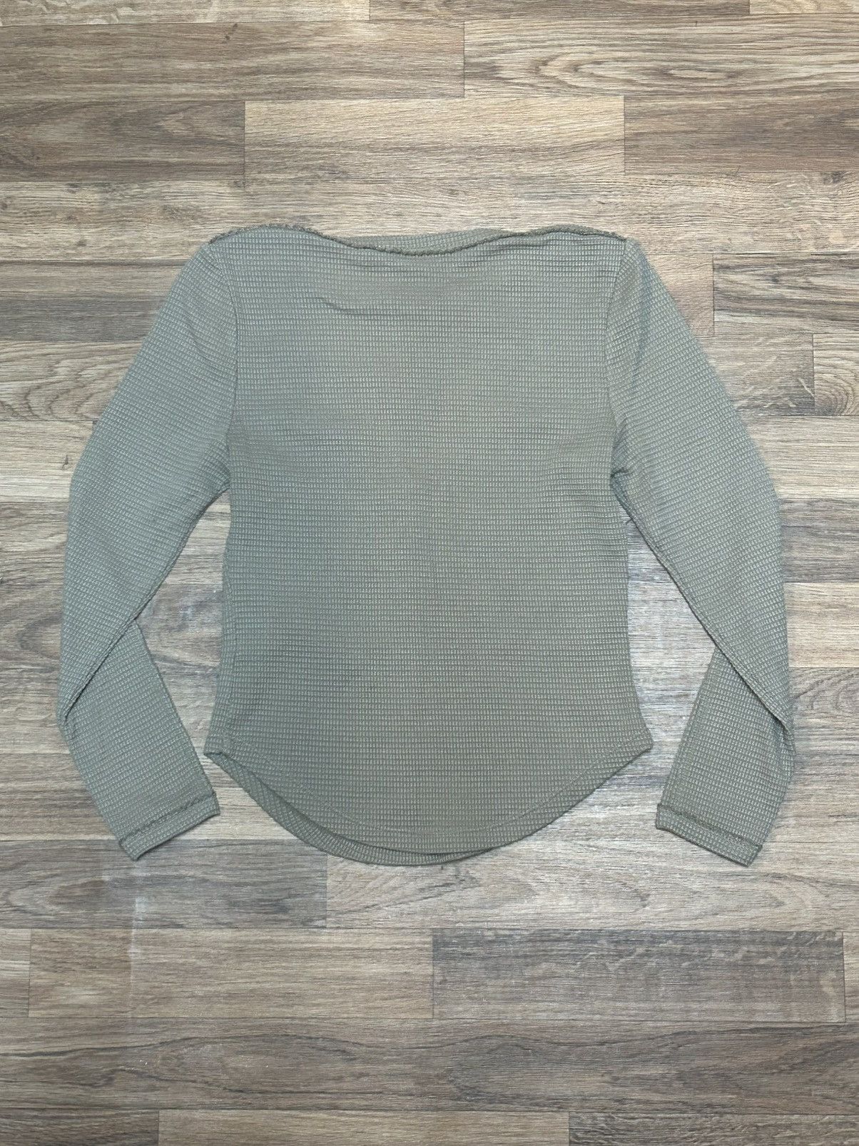 Free People Free People Intimately women's green waffle knit shirt Size S / US 4 / IT 40 - 2 Thumbnail