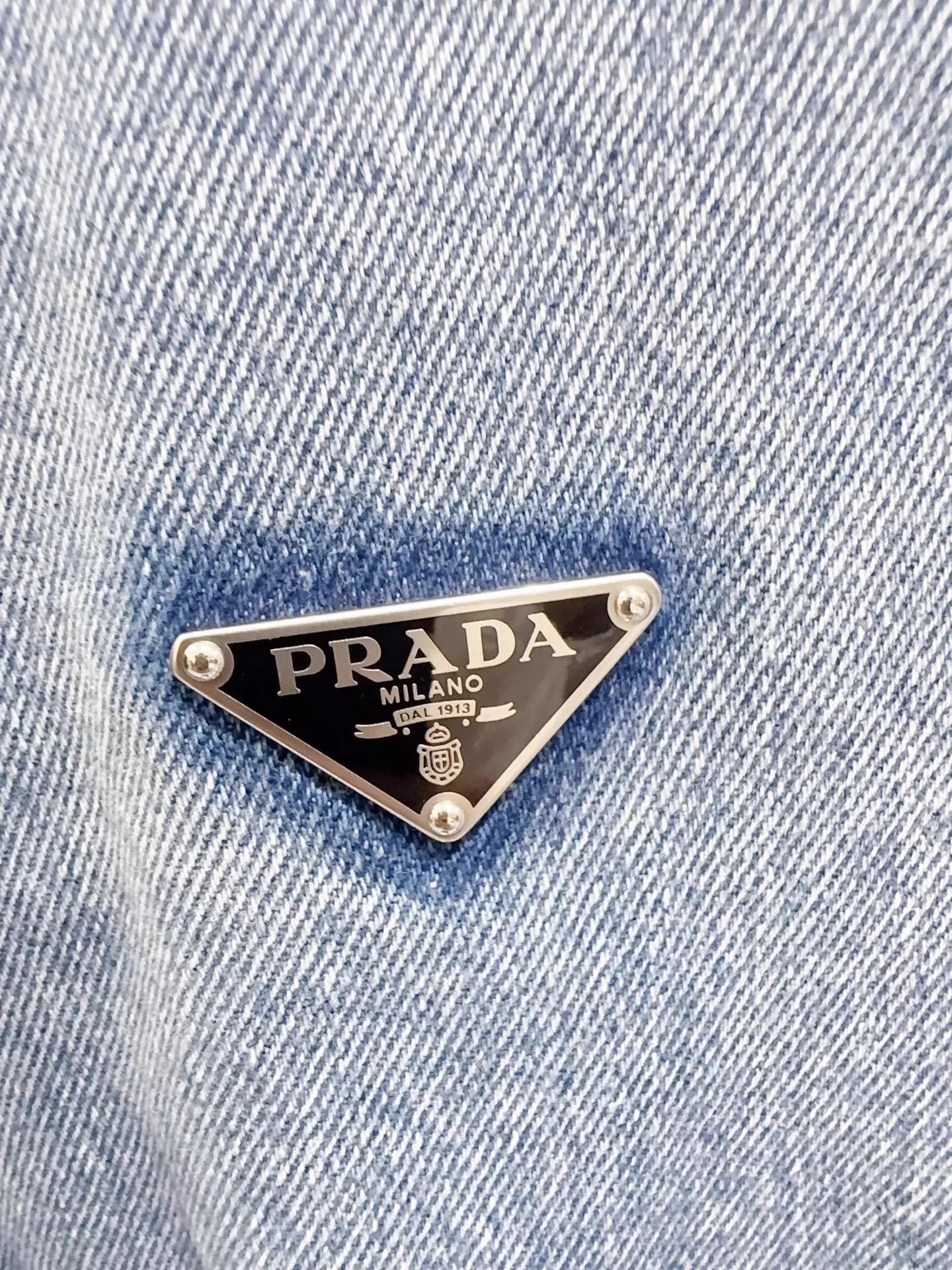 Prada Prada Triangle Logo Denim Jacket EU40 Size S / US 4 / IT 40 - 2 Thumbnail