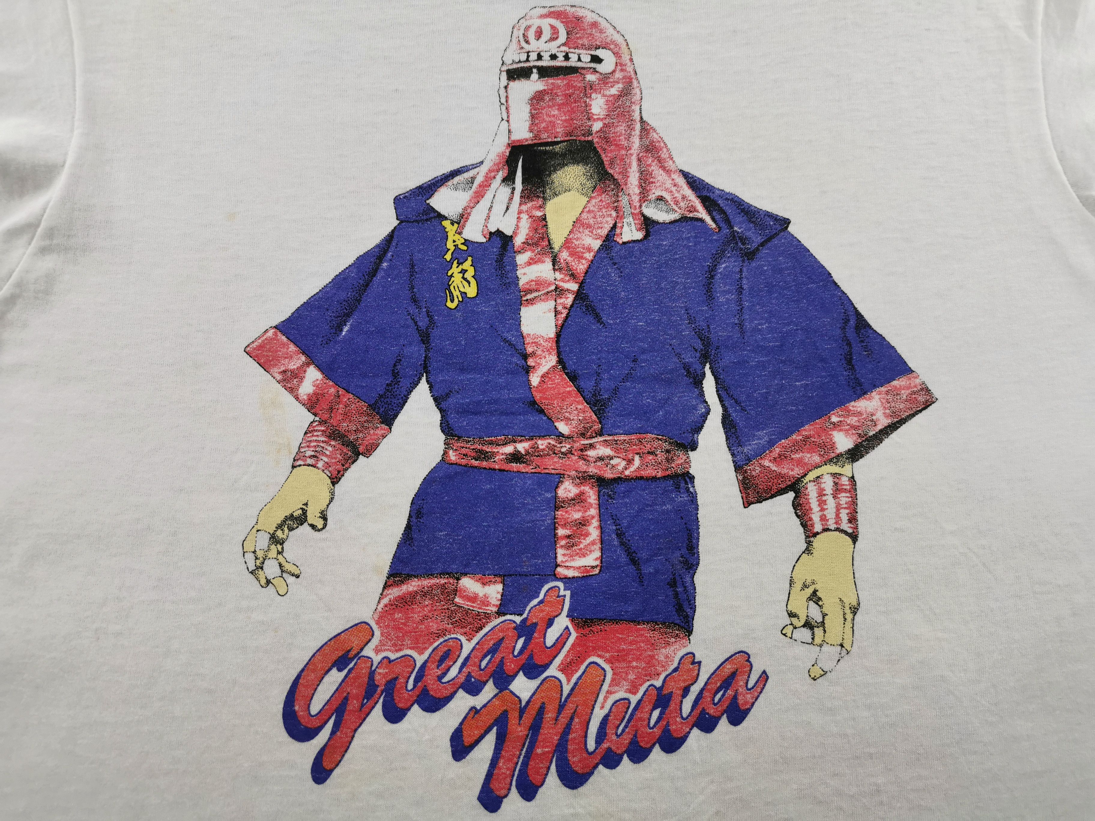 Vintage Distressed Vintage 80's Great Muta Awesome Dream NJPW Tee Size US M / EU 48-50 / 2 - 5 Thumbnail