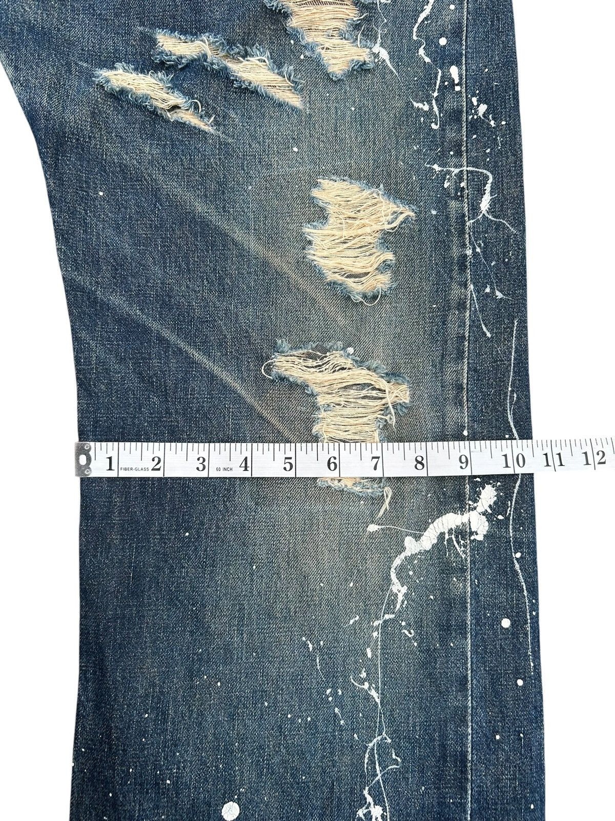 Kapital Vintage Edwin 505 Selvedge Thrashed Denim Jeans Size US 33 - 14 Thumbnail