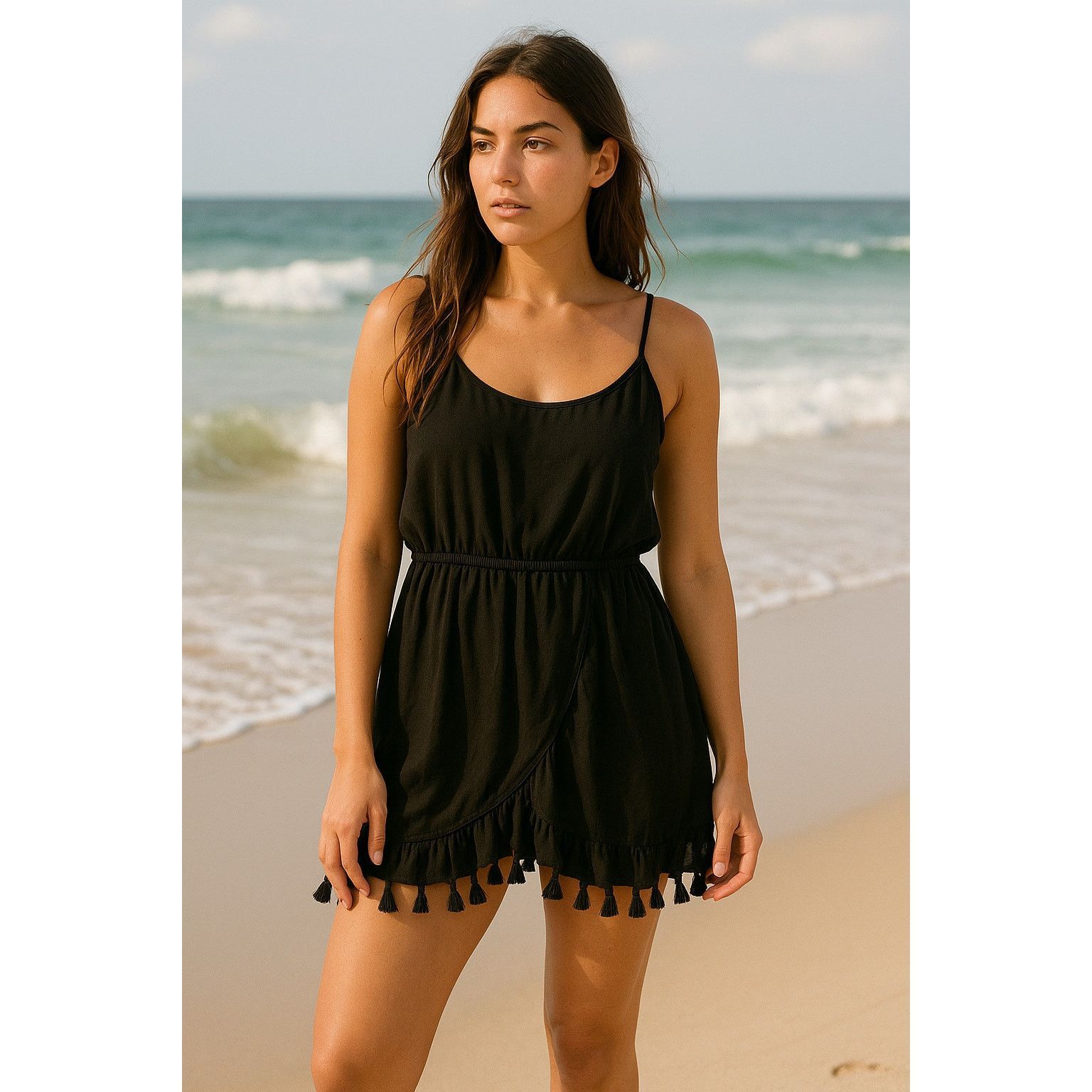 Victoria's Secret Boho Tassel Trim Black Beach Dress Victoria’s Secret XS Size XS / US 0-2 / IT 36-38 - 1 Thumbnail