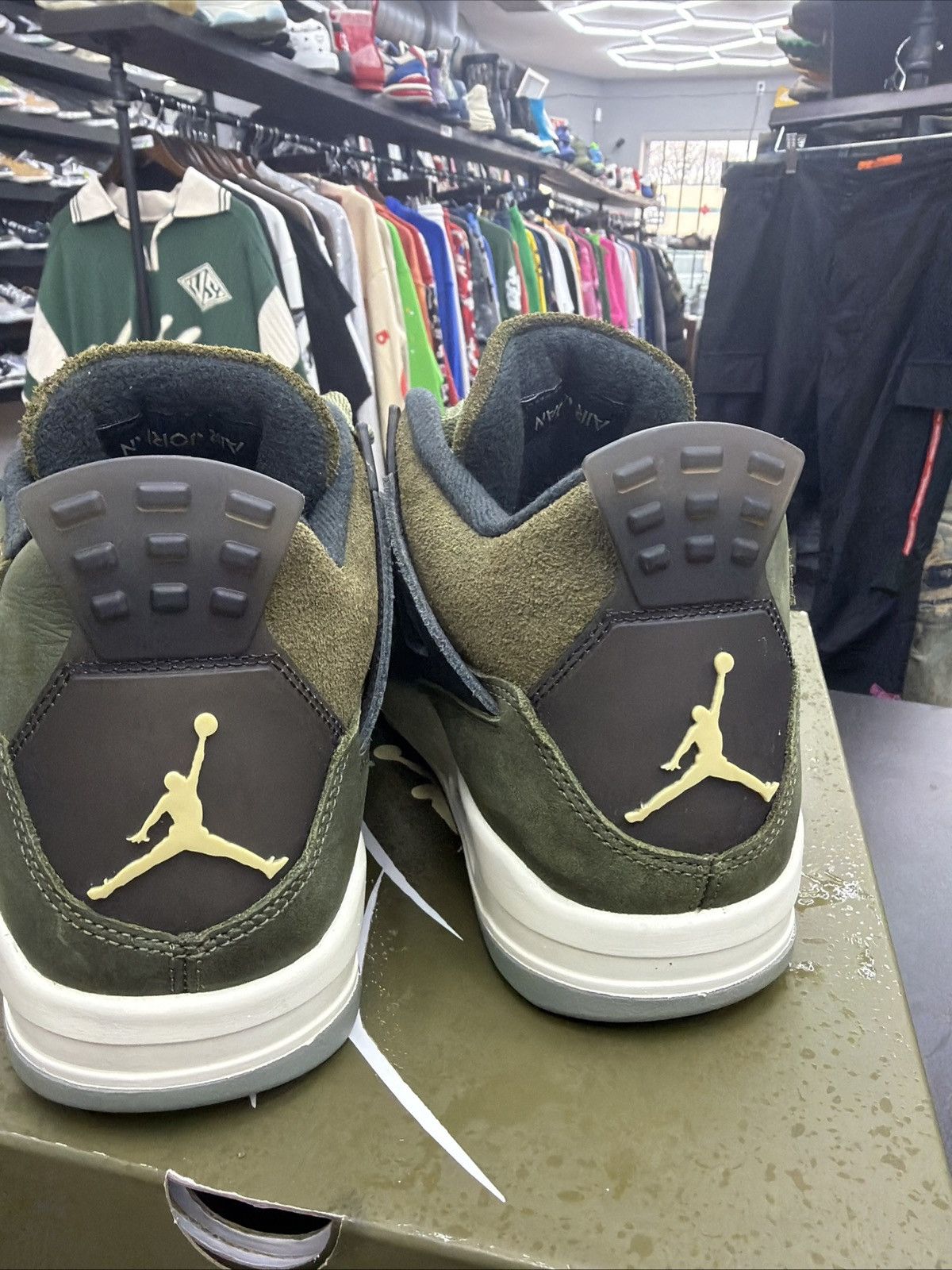 Jordan Brand Air Jordan 4 Craft ‘Olive’ Men’s Size 12 Pre-owned Sneakers Size US 12 / EU 45 - 18 Thumbnail