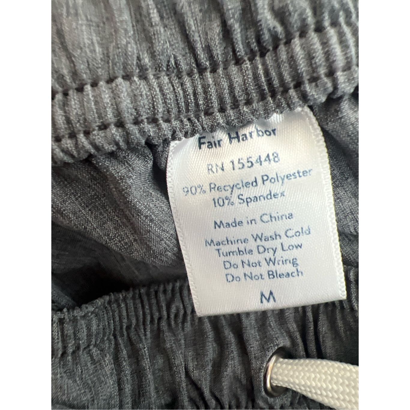 Carbon Fair Harbor Charcoal Gray 7.5" Linerless Shorts | Recycled Material | Men’s Medium | Stretch Comfort Swim Trunk Size US 36 / EU 52 - 3 Thumbnail