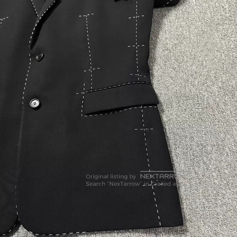 Dior Dior Contrast Stitching Embroidered Wool Suit Jacket Size US M / EU 48-50 / 2 - 4 Thumbnail