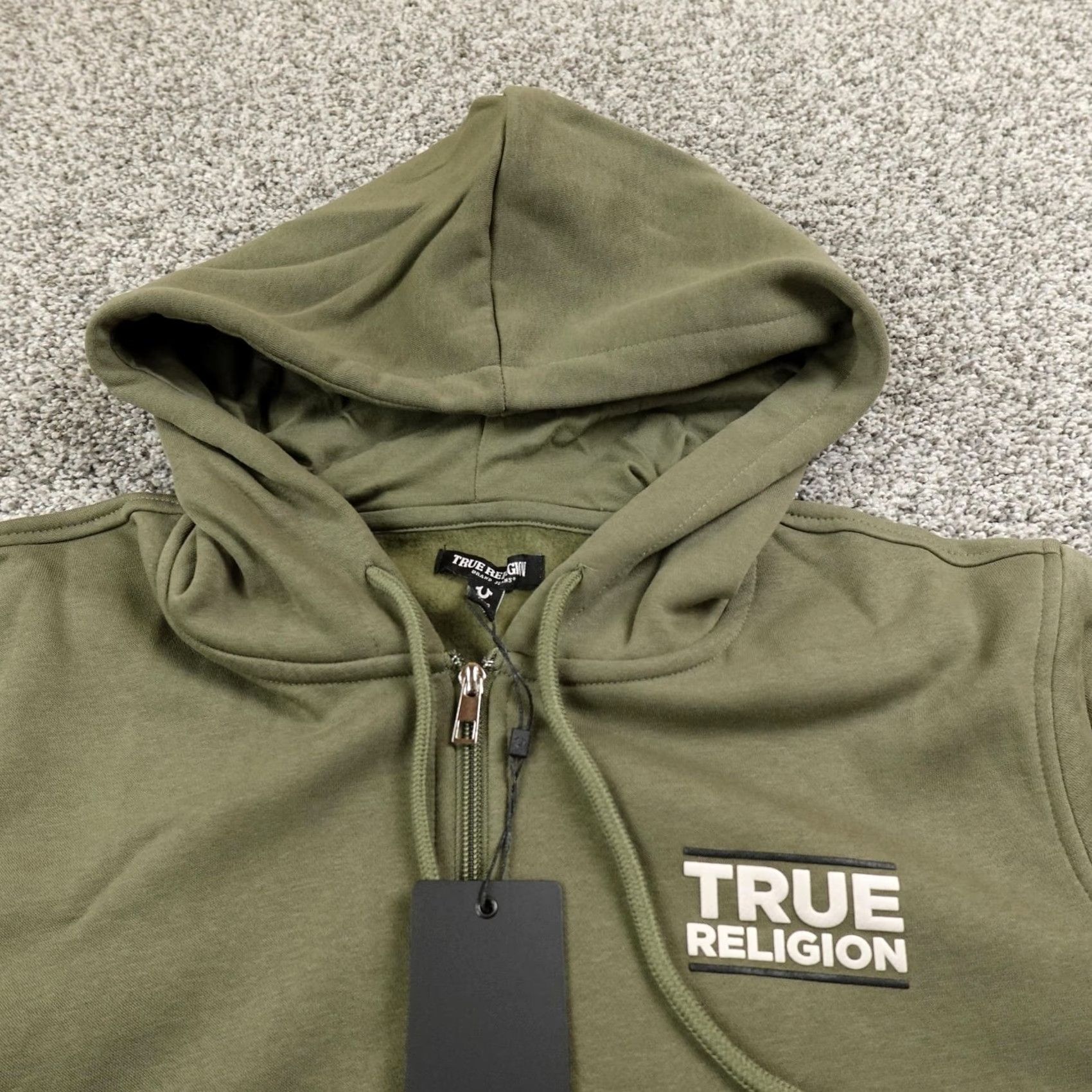 True Religion True Religion Hoodie Mens XL Green Buddha Graphic Full Zip Sweatshirt Jacket Size US XL / EU 56 / 4 - 3 Thumbnail