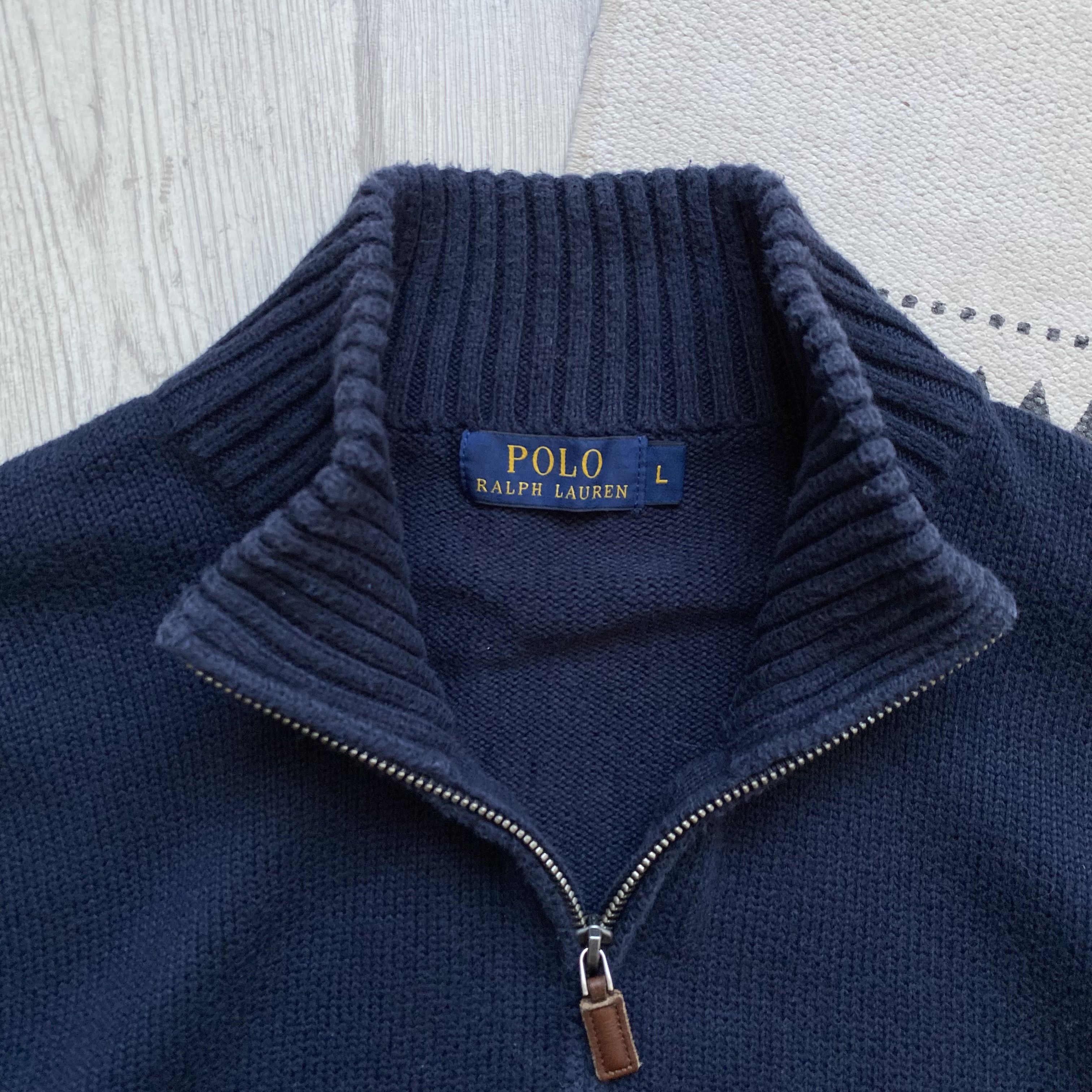 Polo Ralph Lauren 🐎 Vintage Polo Ralph Lauren Zip Knit Sweater Sweatshirt Size US L / EU 52-54 / 3 - 7 Thumbnail