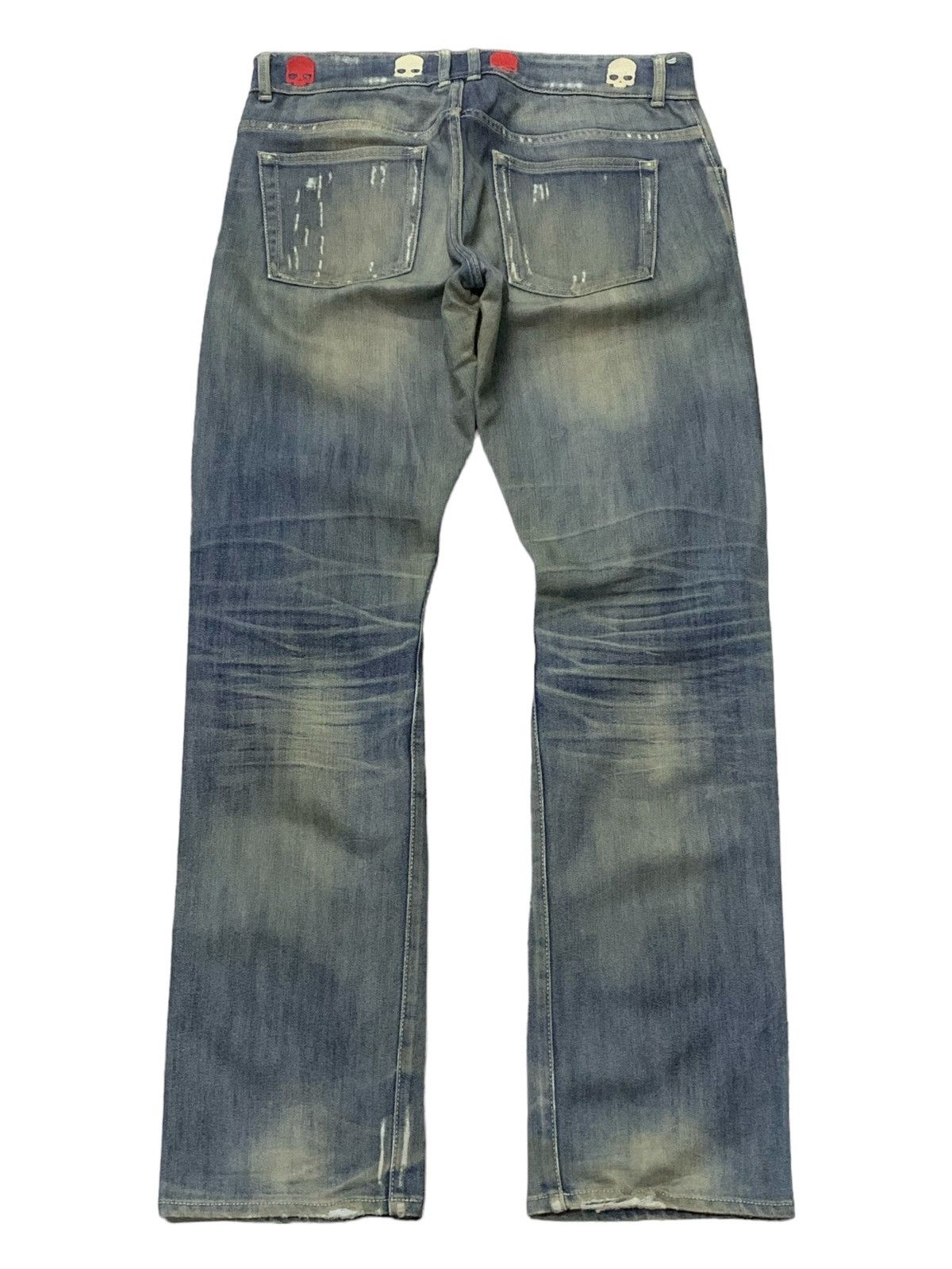 HYDROGEN × Hysteric Glamour × If Six Was Nine Hydrogen Distressed Muddy Dirty Wash Hand Made Denim Pants Size US 32 / EU 48 - 2 Thumbnail