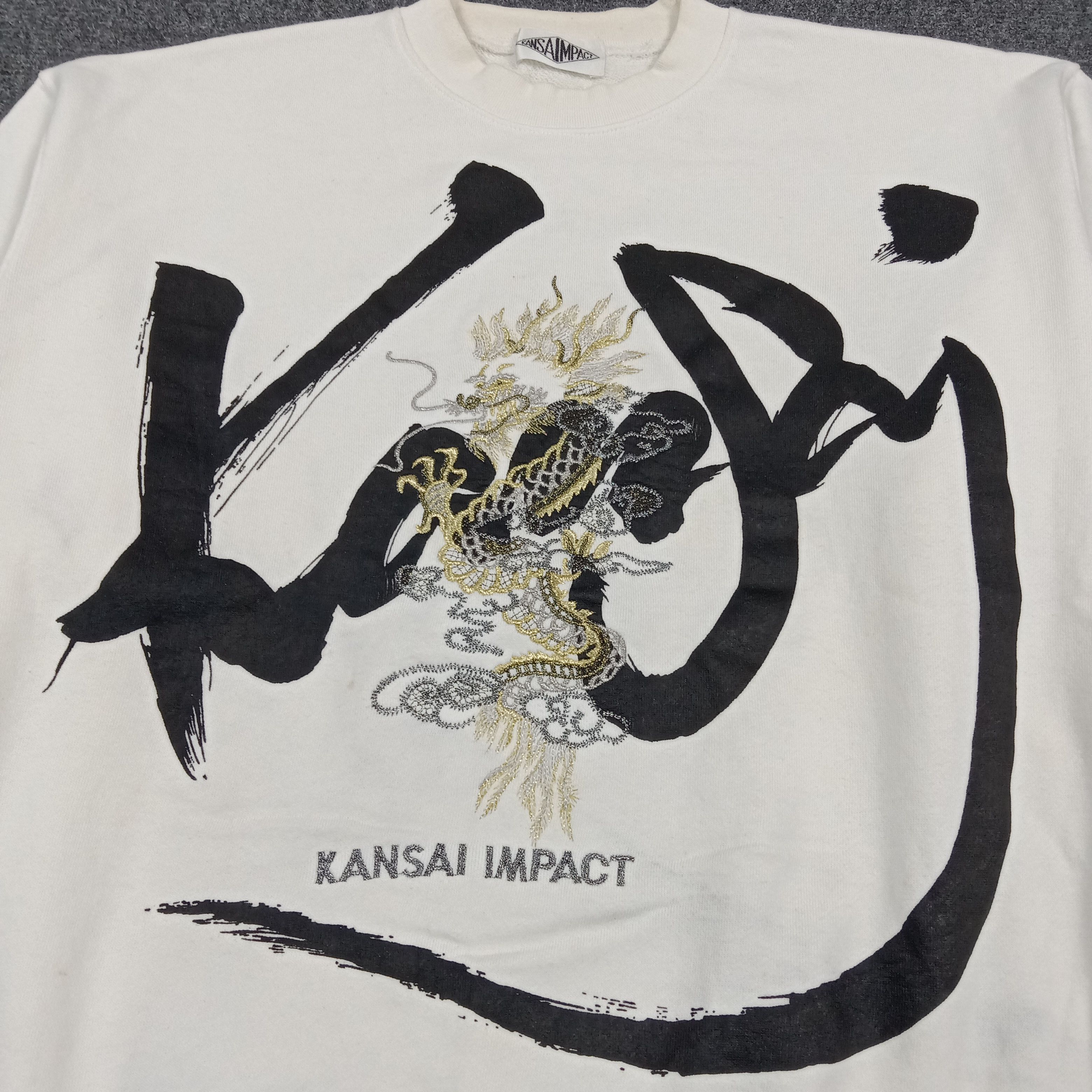 Kansai Yamamoto Vintage Kansai Impact Dragon Embroidery Sweatshirt C290N18 Size US M / EU 48-50 / 2 - 2 Thumbnail