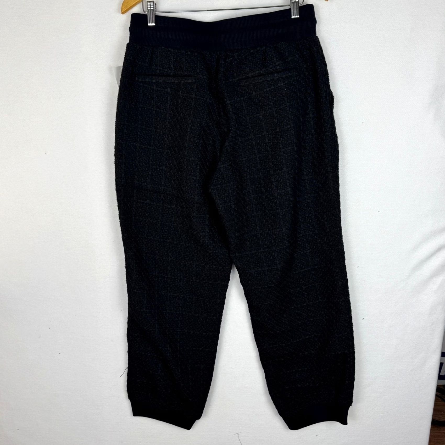 Vintage Mode of One Mens Regular Fit Tapered Leg Tweed Jogger Pants Deep Black M NEW Size US 31 - 2 Thumbnail