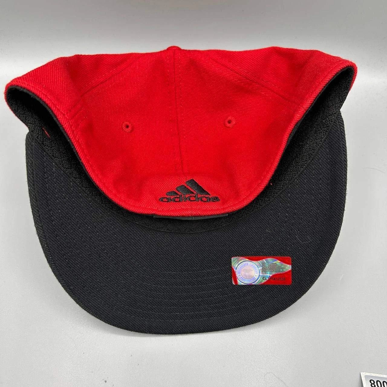 Adidas NC State Wolfpack Hat Men Red Black Stretch Fitted Cap S-M Size ONE SIZE - 3 Thumbnail