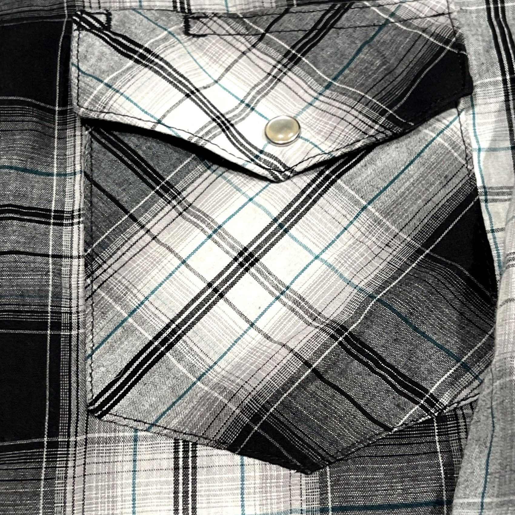 Wrangler VINTAGE Wrangler Western Shirt Men’s 2XL Black Plaid Pearl Snap Button-Up Long Sleeve with Pockets Size US XXL / EU 58 / 5 - 3 Thumbnail