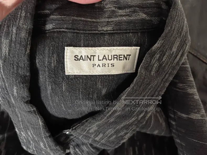 Saint Laurent Paris Saint Laurent Paris Cat-eye buttoned striped shirt Size US L / EU 52-54 / 3 - 4 Thumbnail