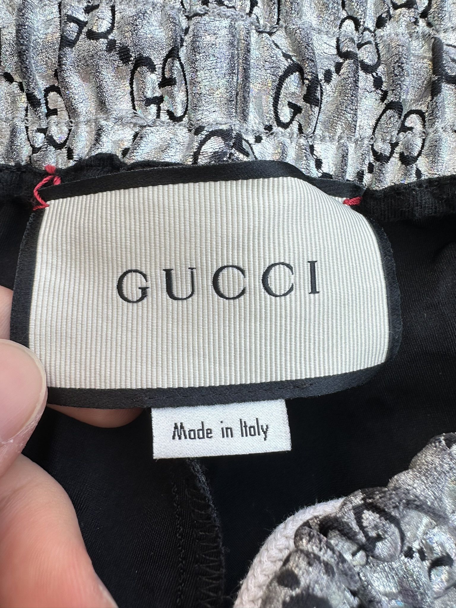 Gucci Gucci Sweatpants Monogram Shiny Silver Side Web Size US 28 / EU 44 - 7 Thumbnail