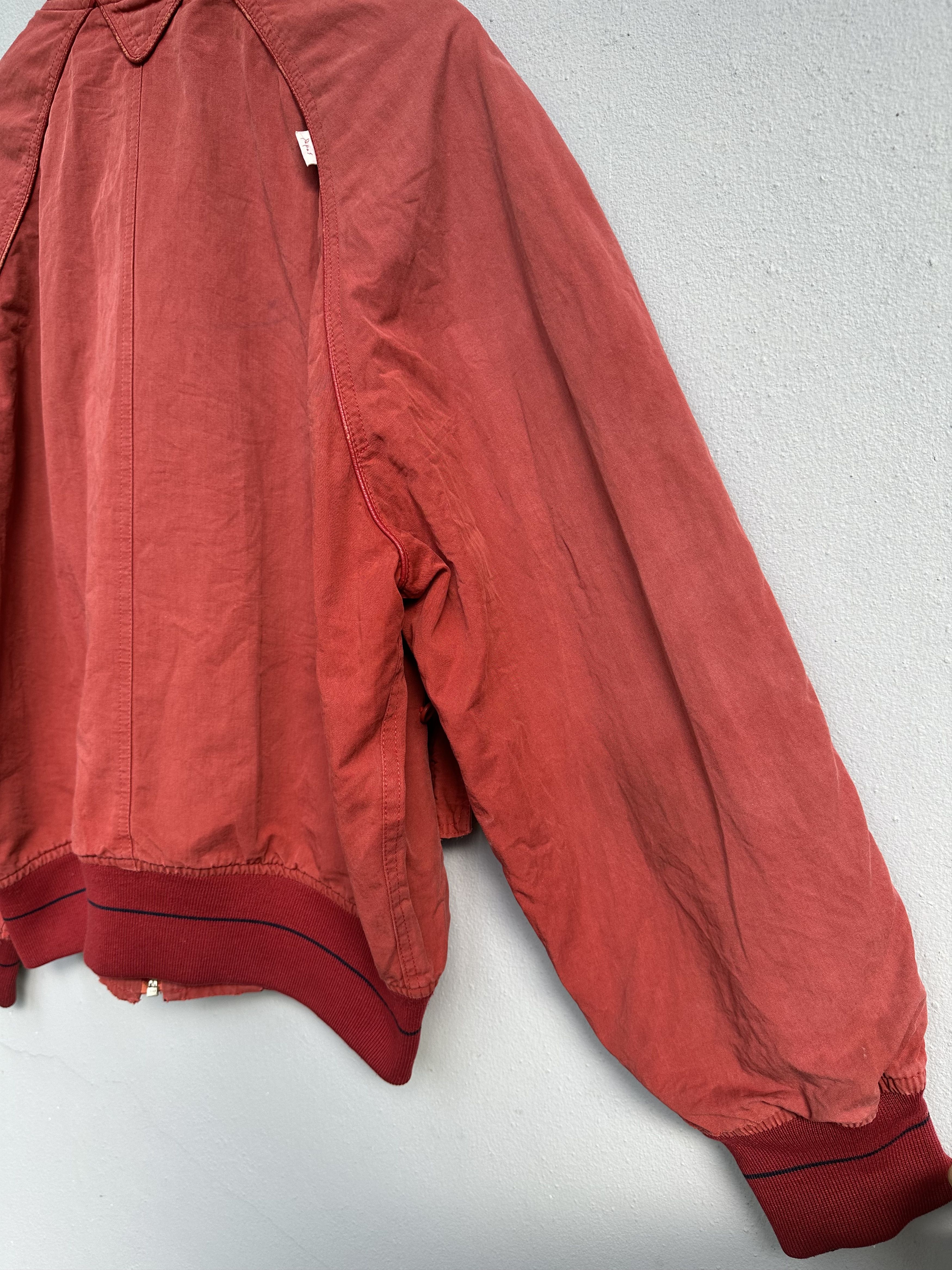 Mademoiselle Non Non Vintage 90s Papas Sports Logo Distressed Bomber Jacket Size US M / EU 48-50 / 2 - 15 Thumbnail