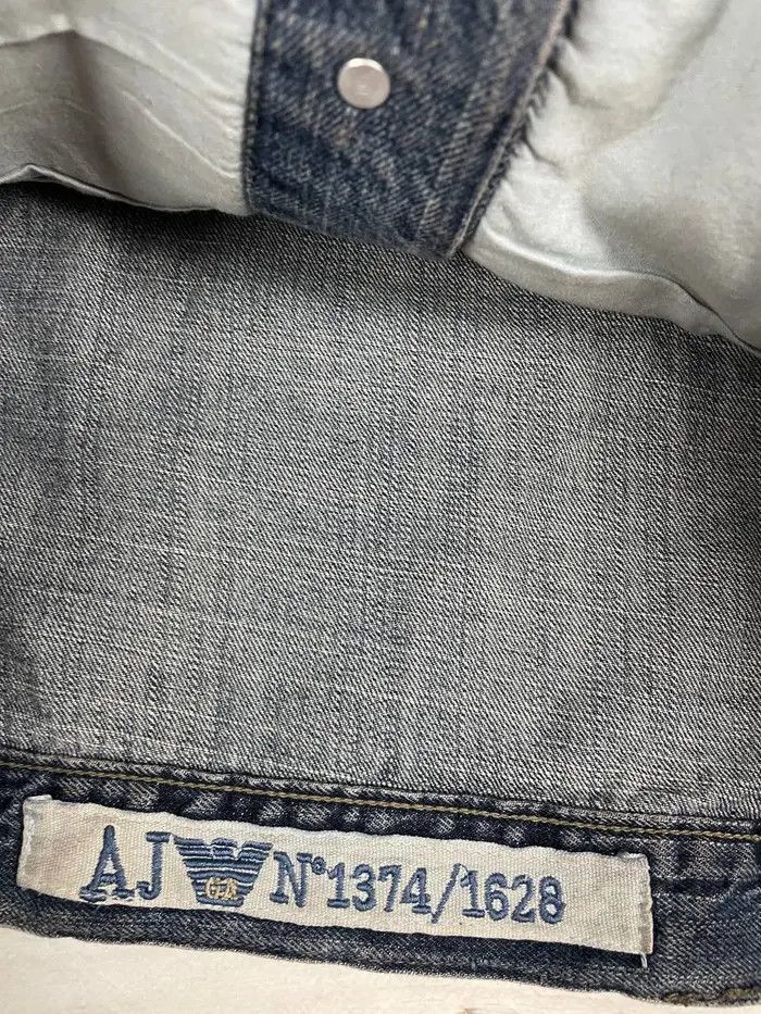 Armani Vintage Armani Big Logo Denim Jacket Y2K Japan Size US M / EU 48-50 / 2 - 8 Thumbnail