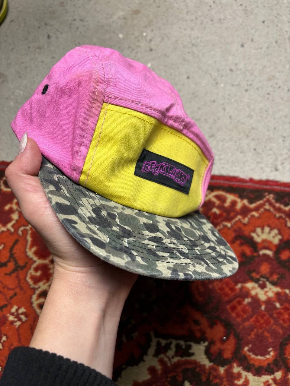 Japanese Brand × Vintage Vintage Y2K Reckla Skate Rap Camo 5 Panel Cap Size ONE SIZE - 1 Thumbnail