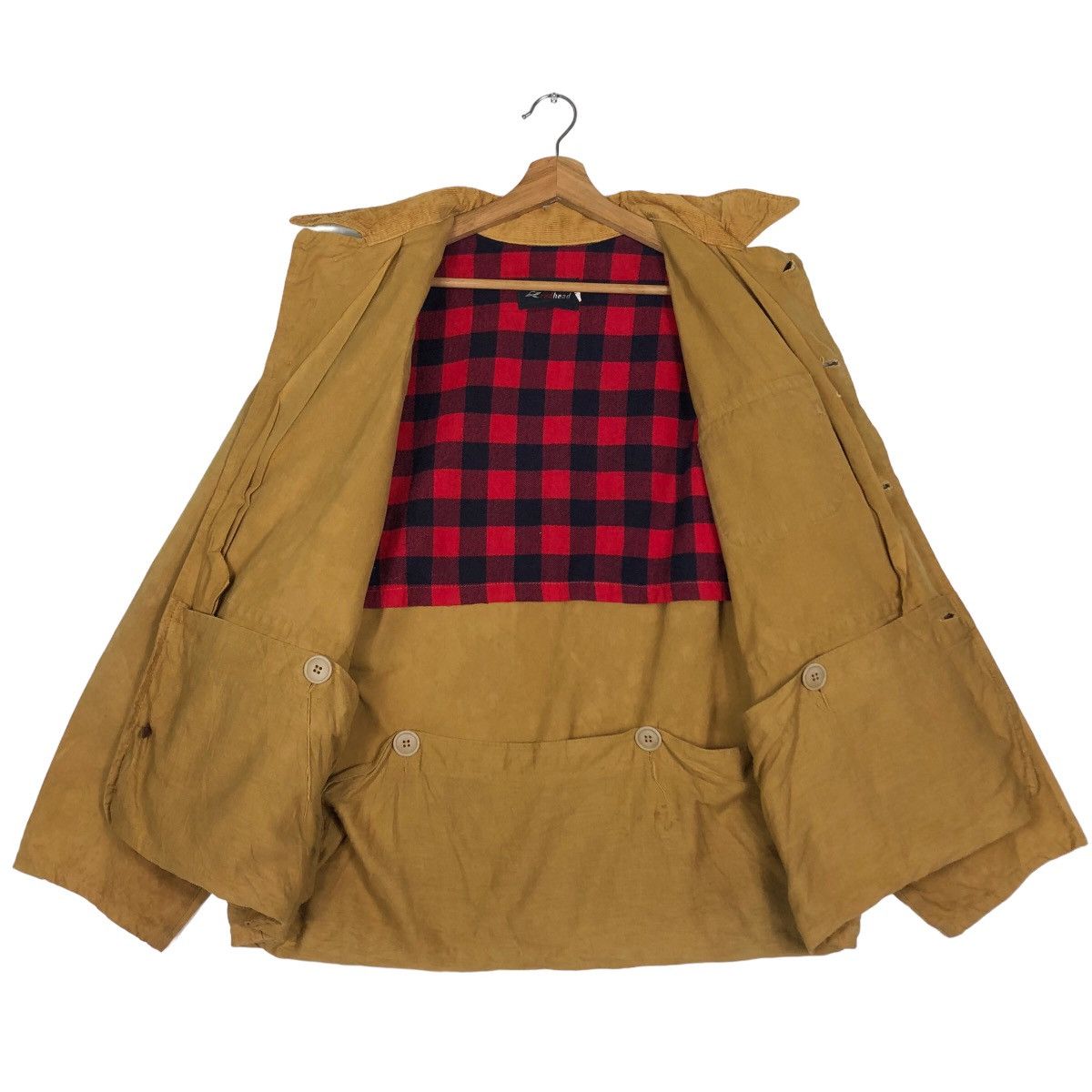 Japanese Brand 🔥Vtg Chore Duck Canvas Chore Jacket Redhead Punk Tartan Size US XL / EU 56 / 4 - 11 Thumbnail