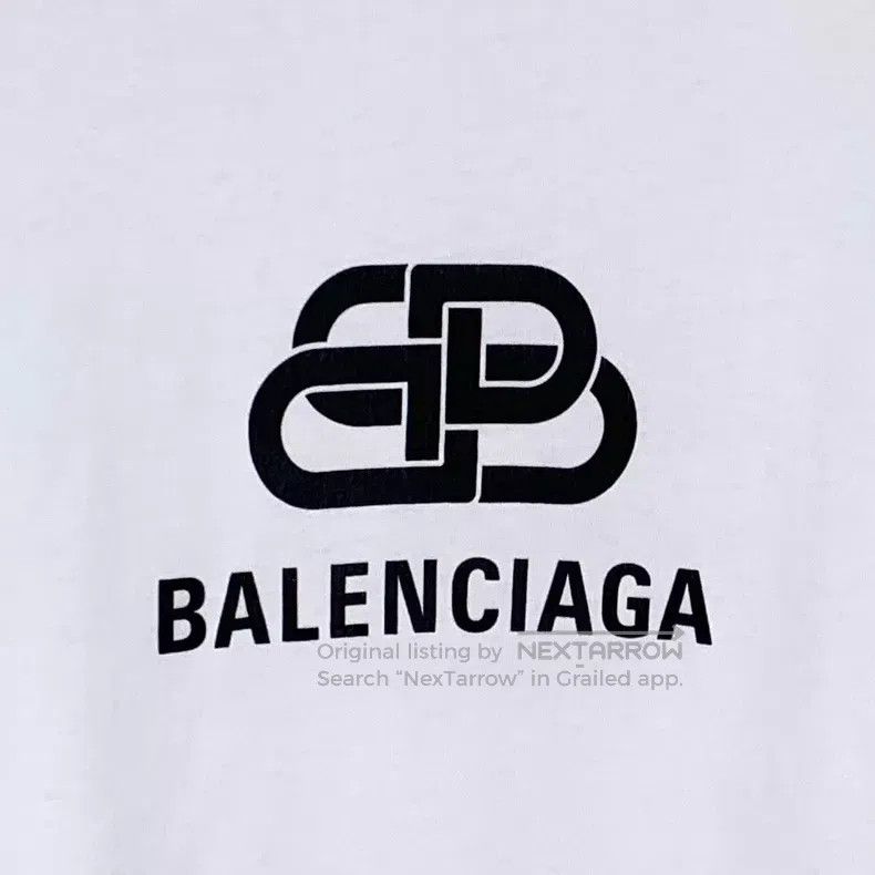 Balenciaga Balenciaga White logo letter printed cotton round neck sho Size US XS / EU 42 / 0 - 4 Thumbnail