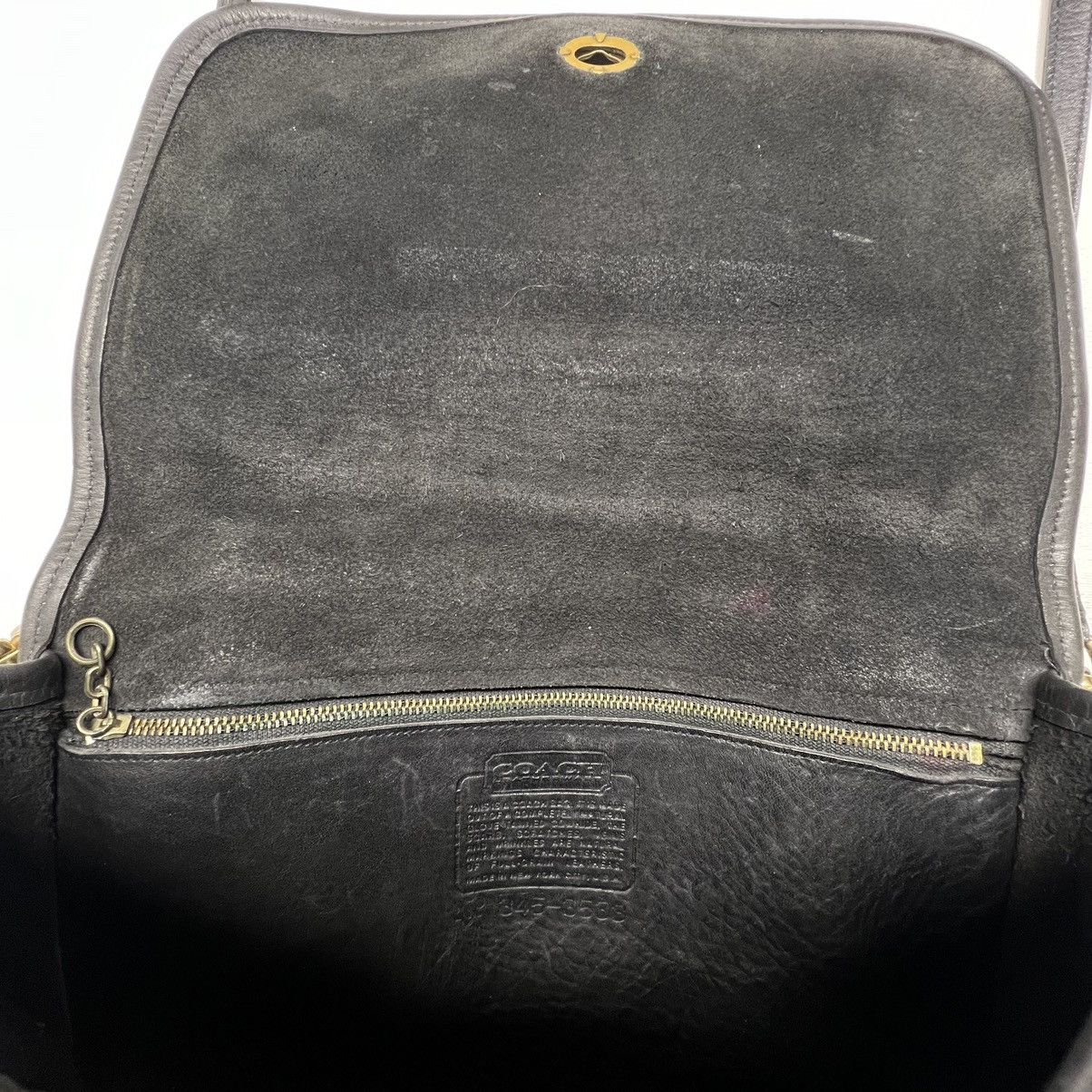 Coach × Vintage VTG Coach Crossbody Bag Purse Clutch Black Leather Hang Tag Size ONE SIZE - 9 Thumbnail